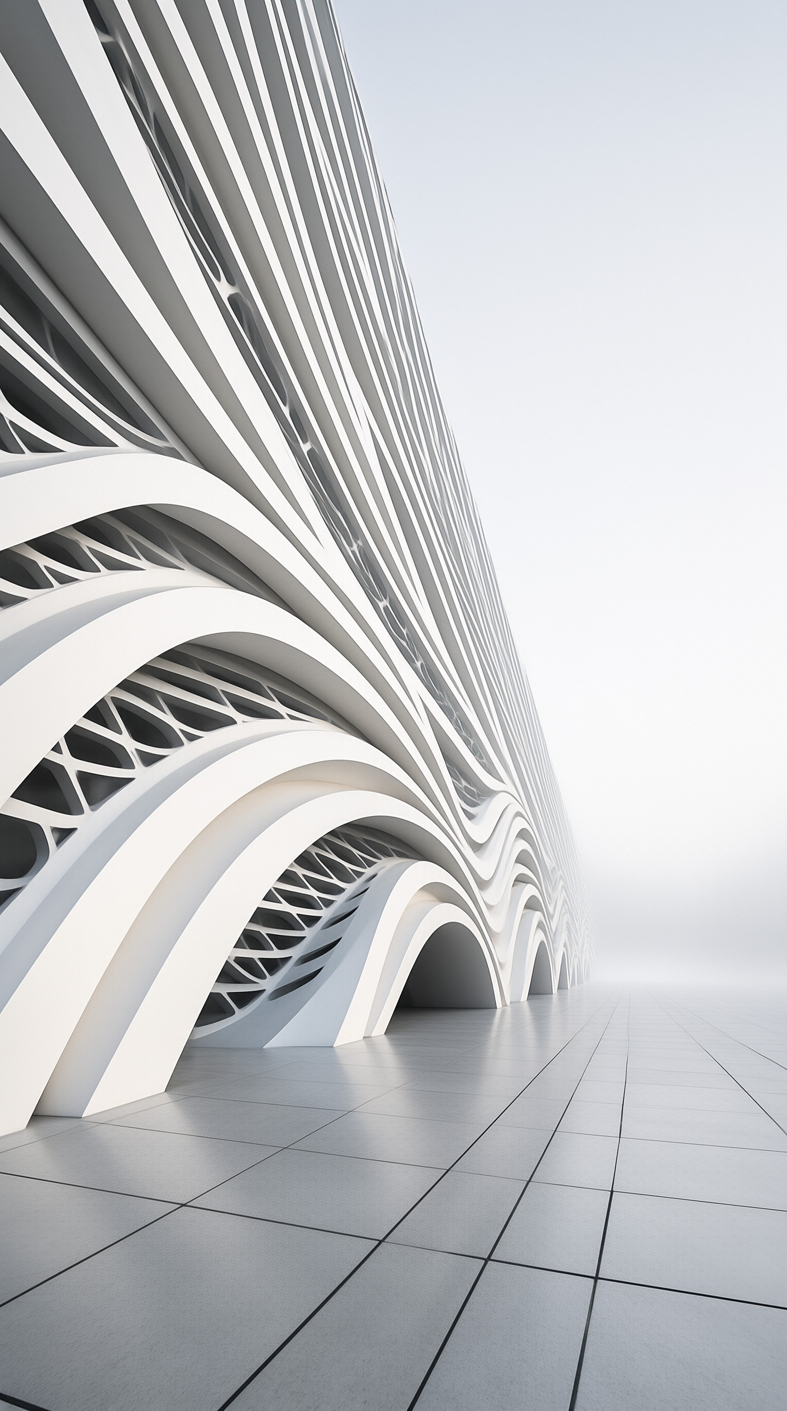 Futuristic White Architecture