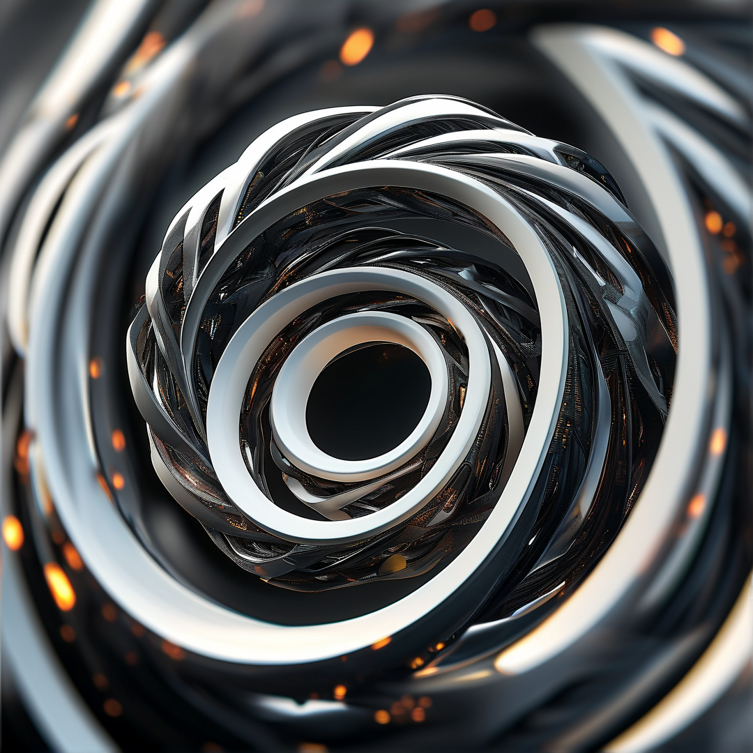 Abstract Metallic Spiral