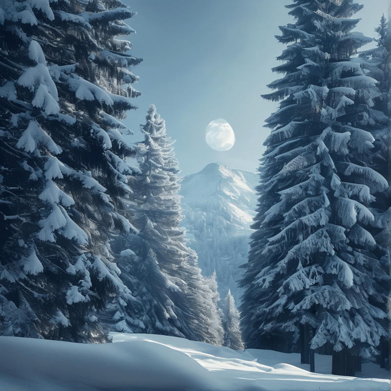 Snowy Mountain Forest