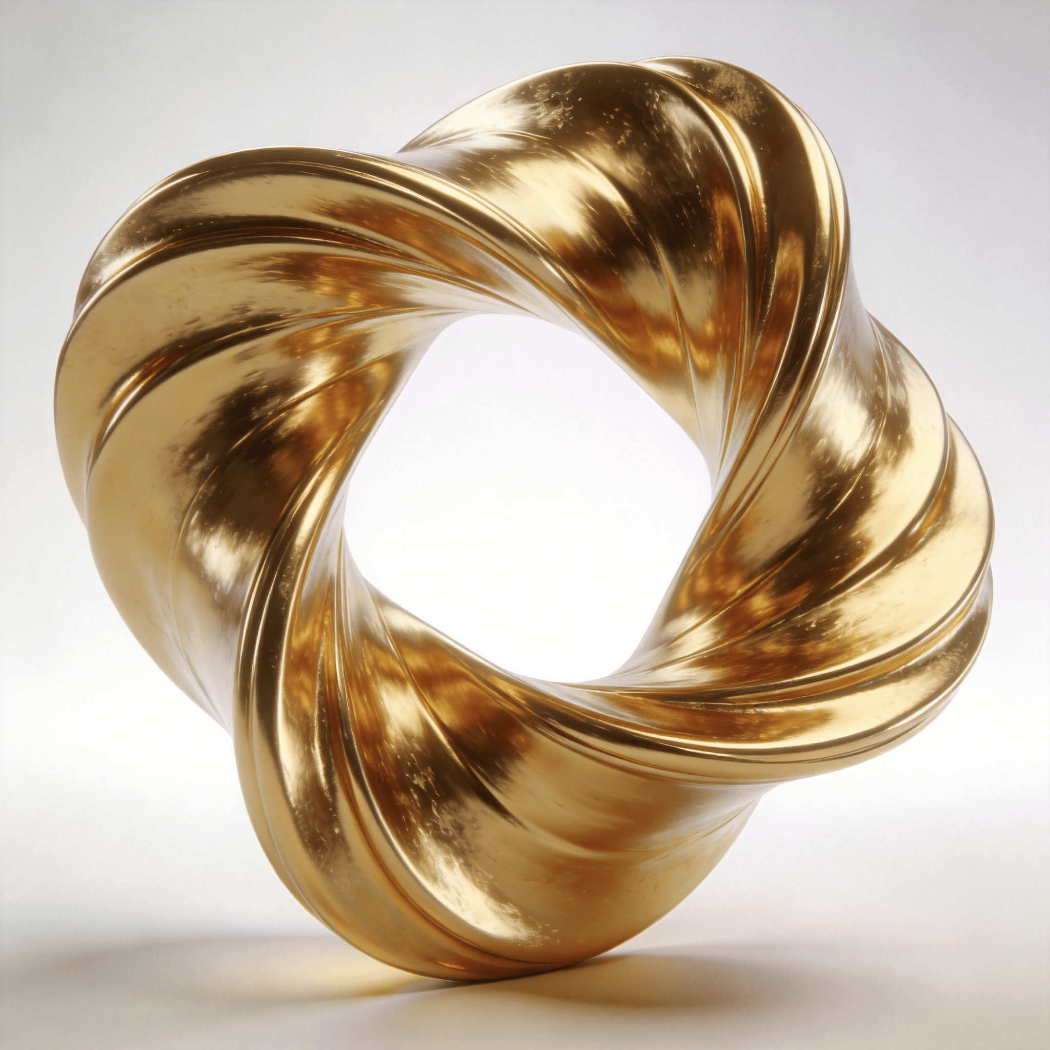 Mobius Strip — Surreal Liquid Gold Study