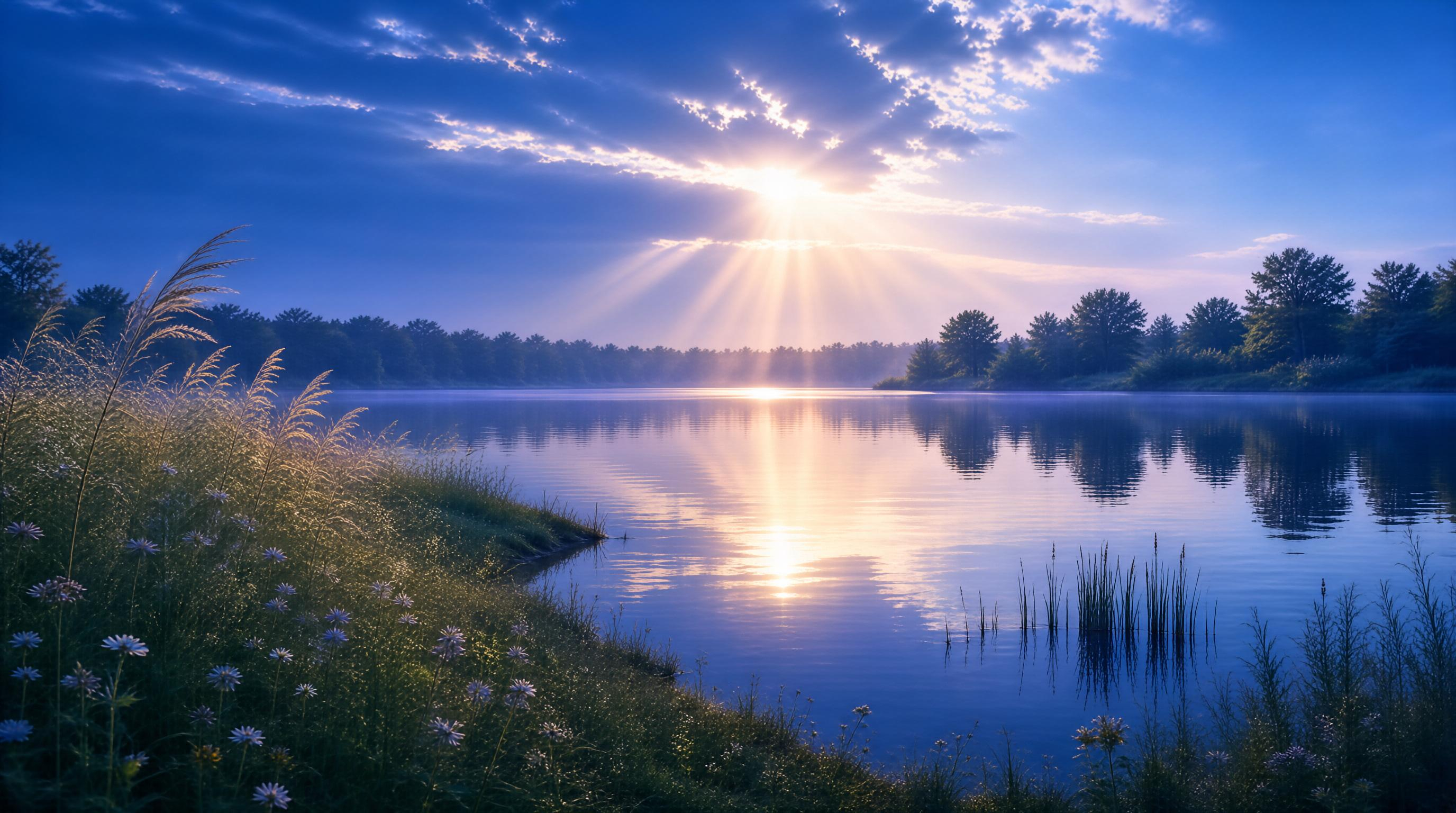 Sunrise Over Lake