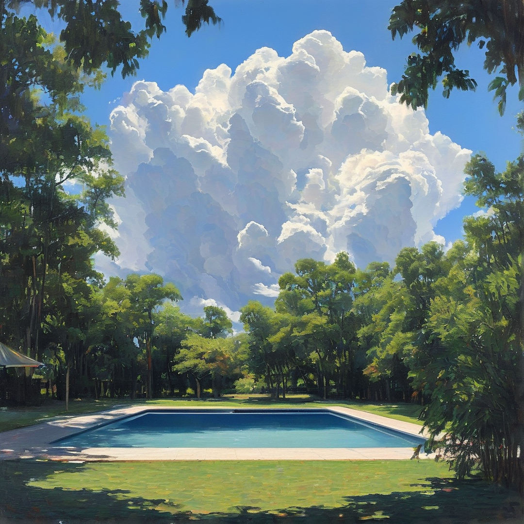 Tropical Garden Pool & Cloud