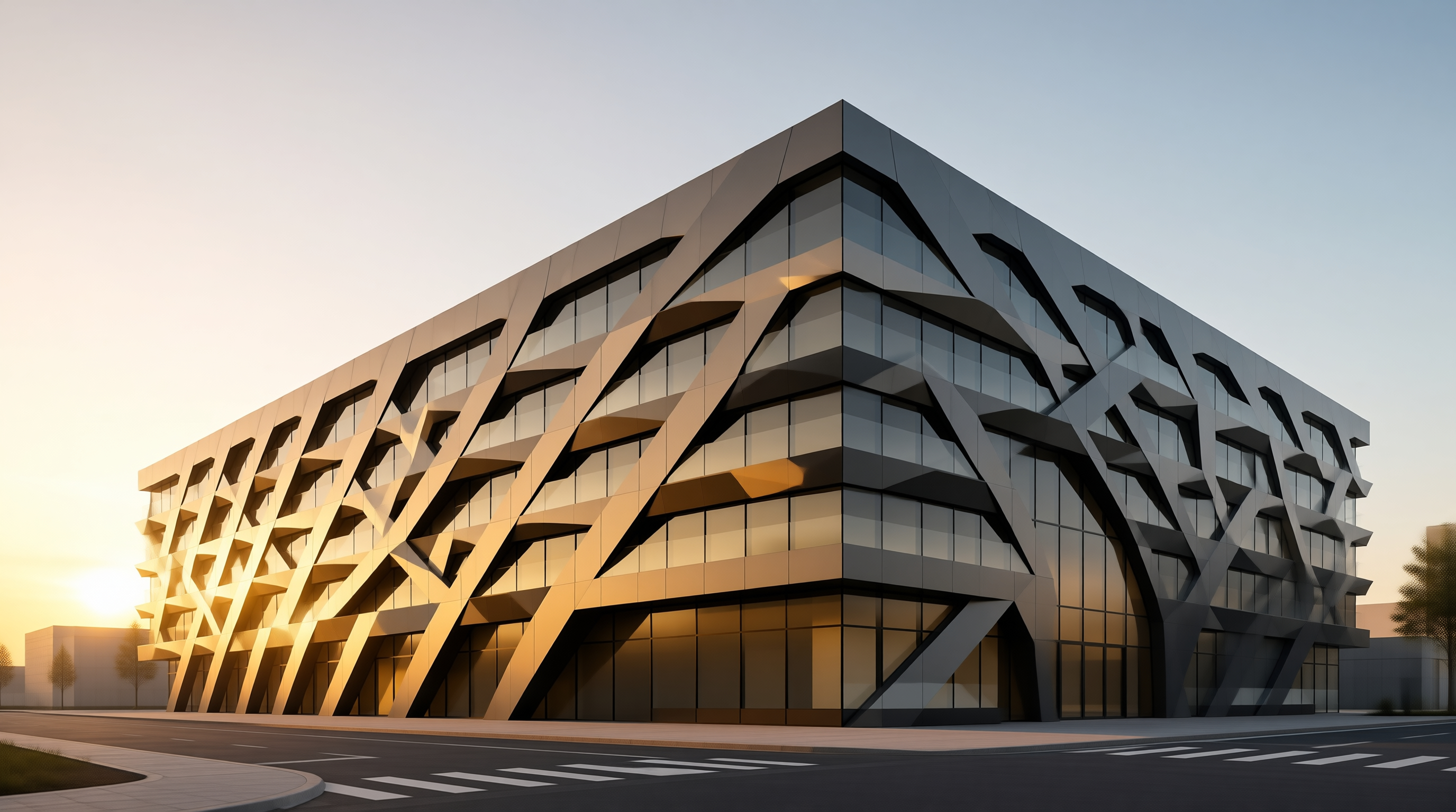 Modern Geometric Building