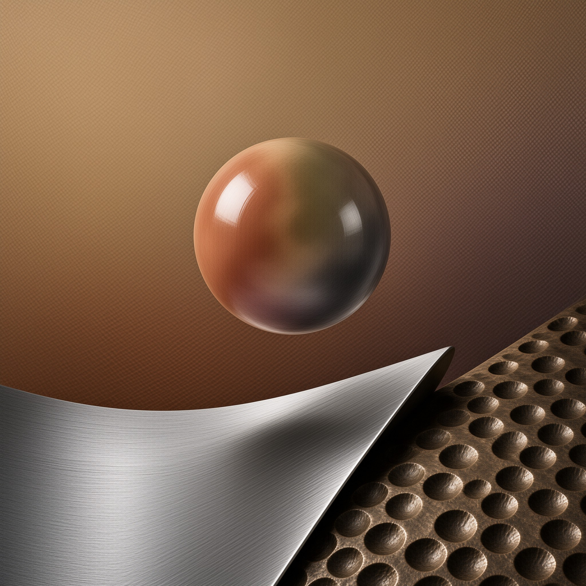 Floating Sphere and Metal