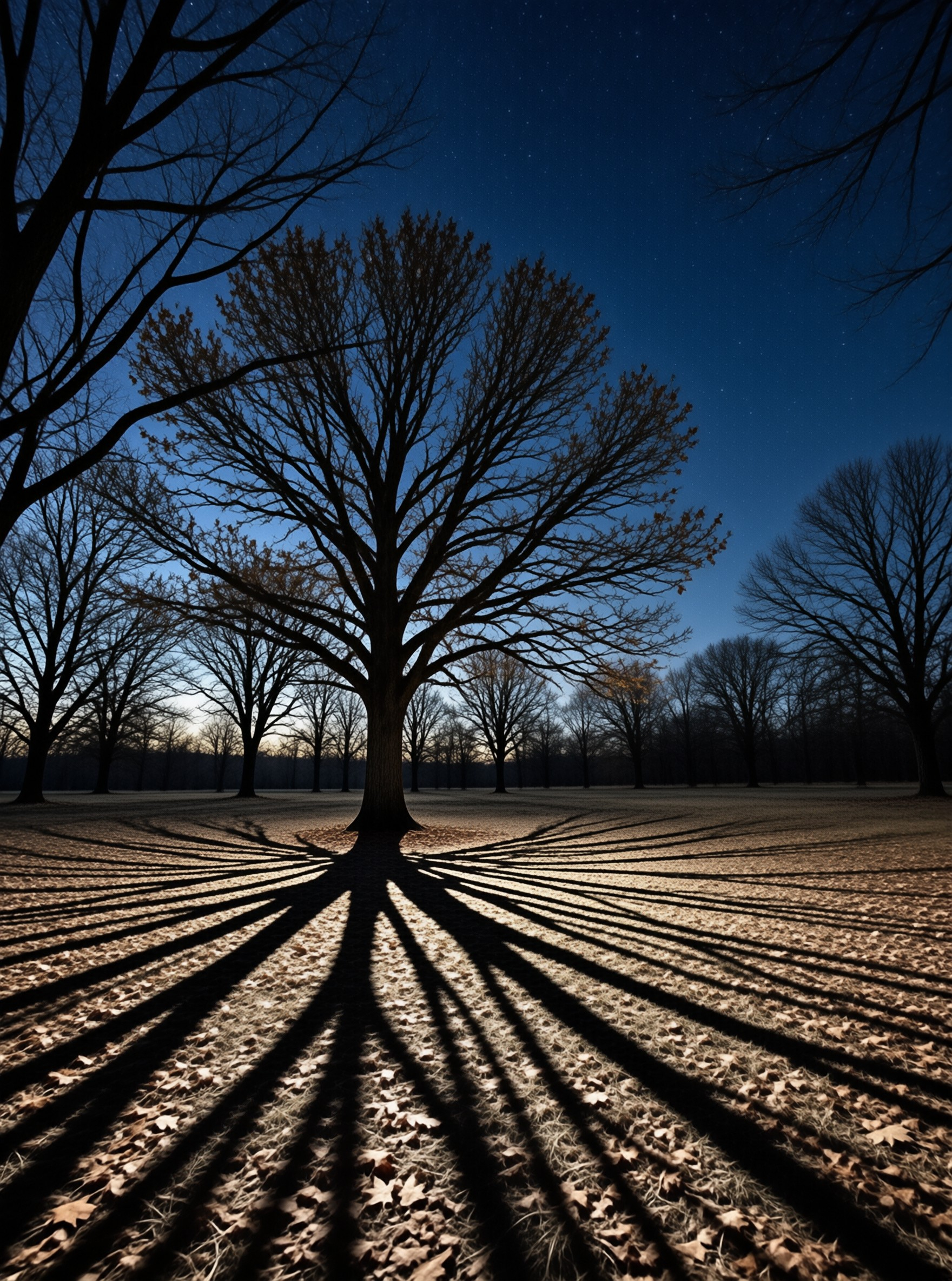 Lone Oak at Dusk Landscape