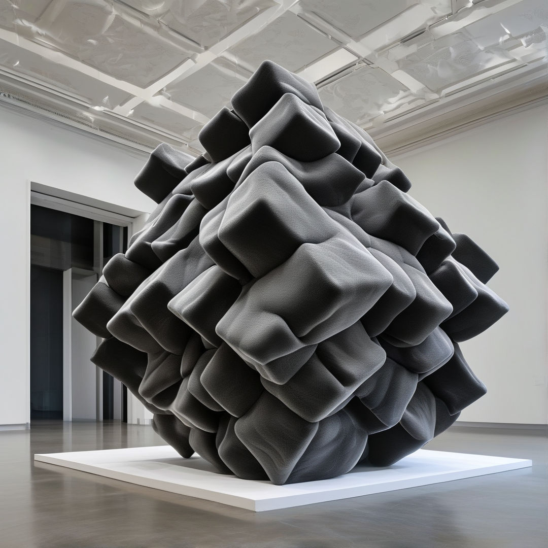 Grey Cube Sculpture