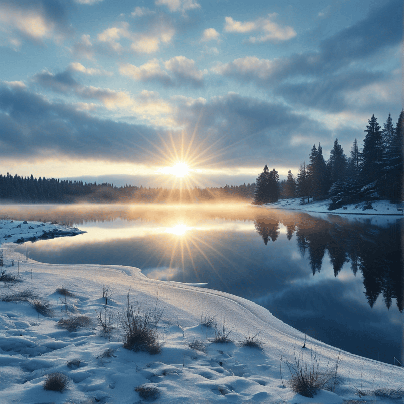 Winter Lake Sunrise