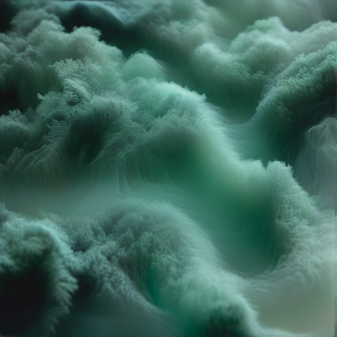 Abstract Green Clouds