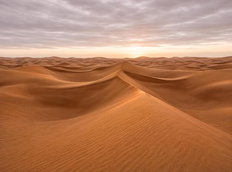 Golden Desert Dunes at Sunset