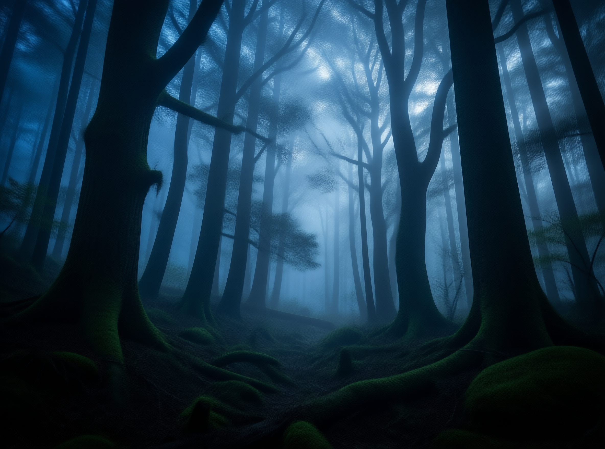 Mystical Blue Forest