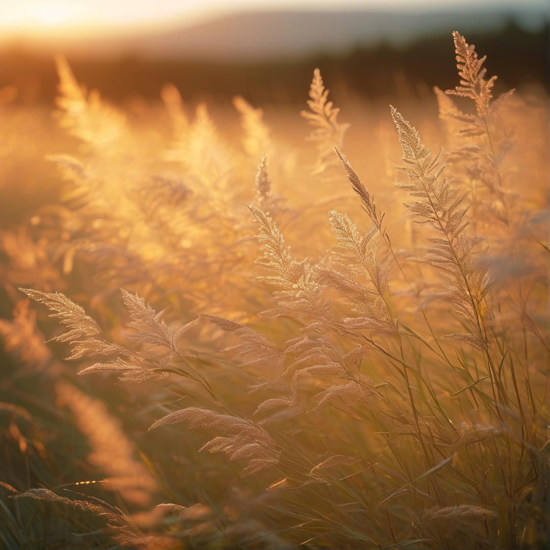 Golden Grasses in Sunlight