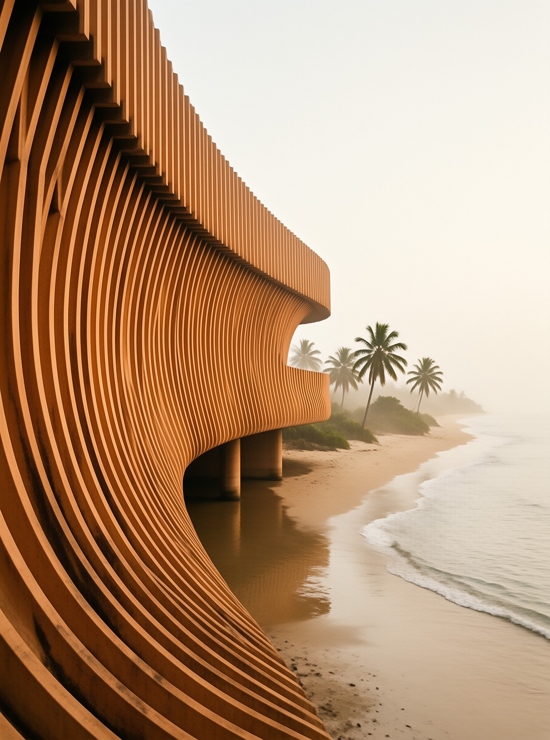 Wavy Modern Beach Structure