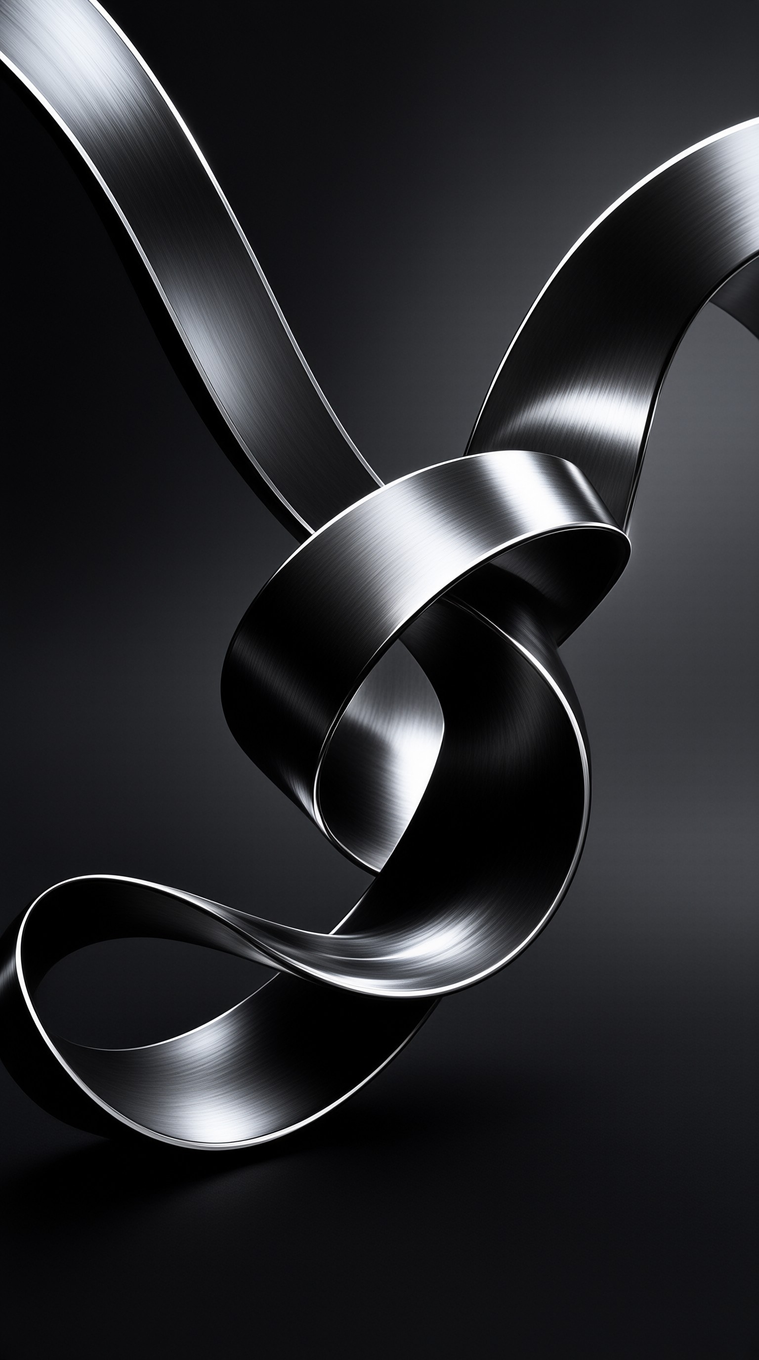 Metallic Ribbon Sculpture