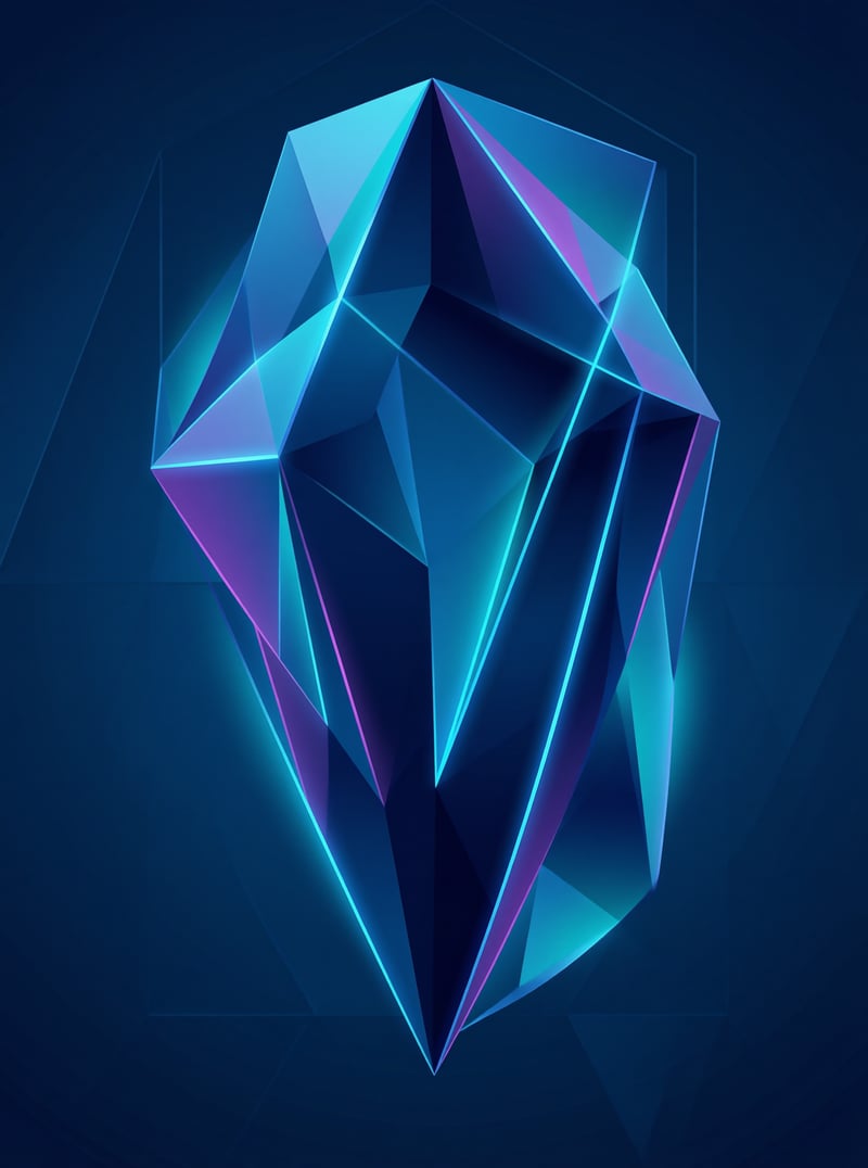 Neon Crystal Polygon