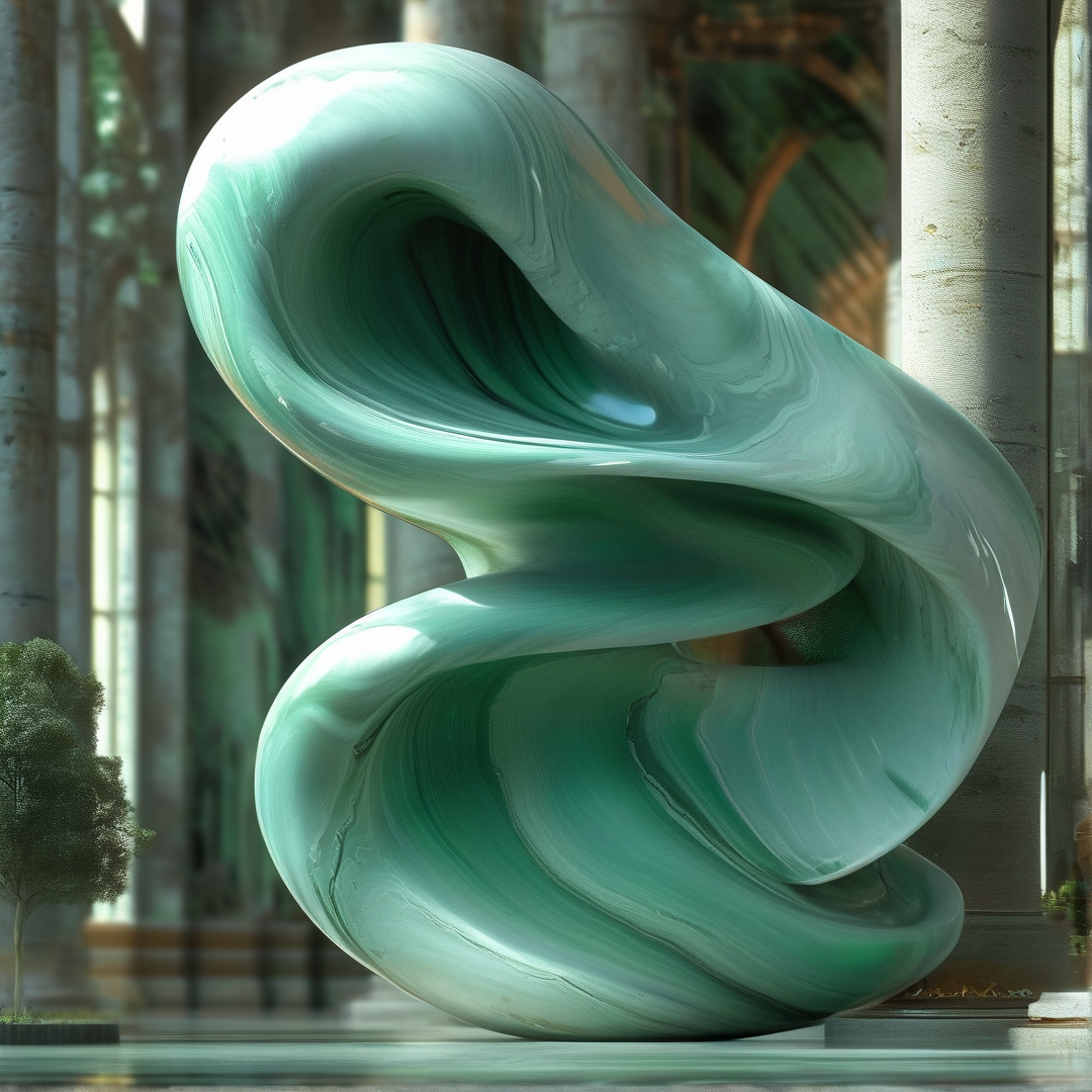 Flowing Turquoise Sculpture