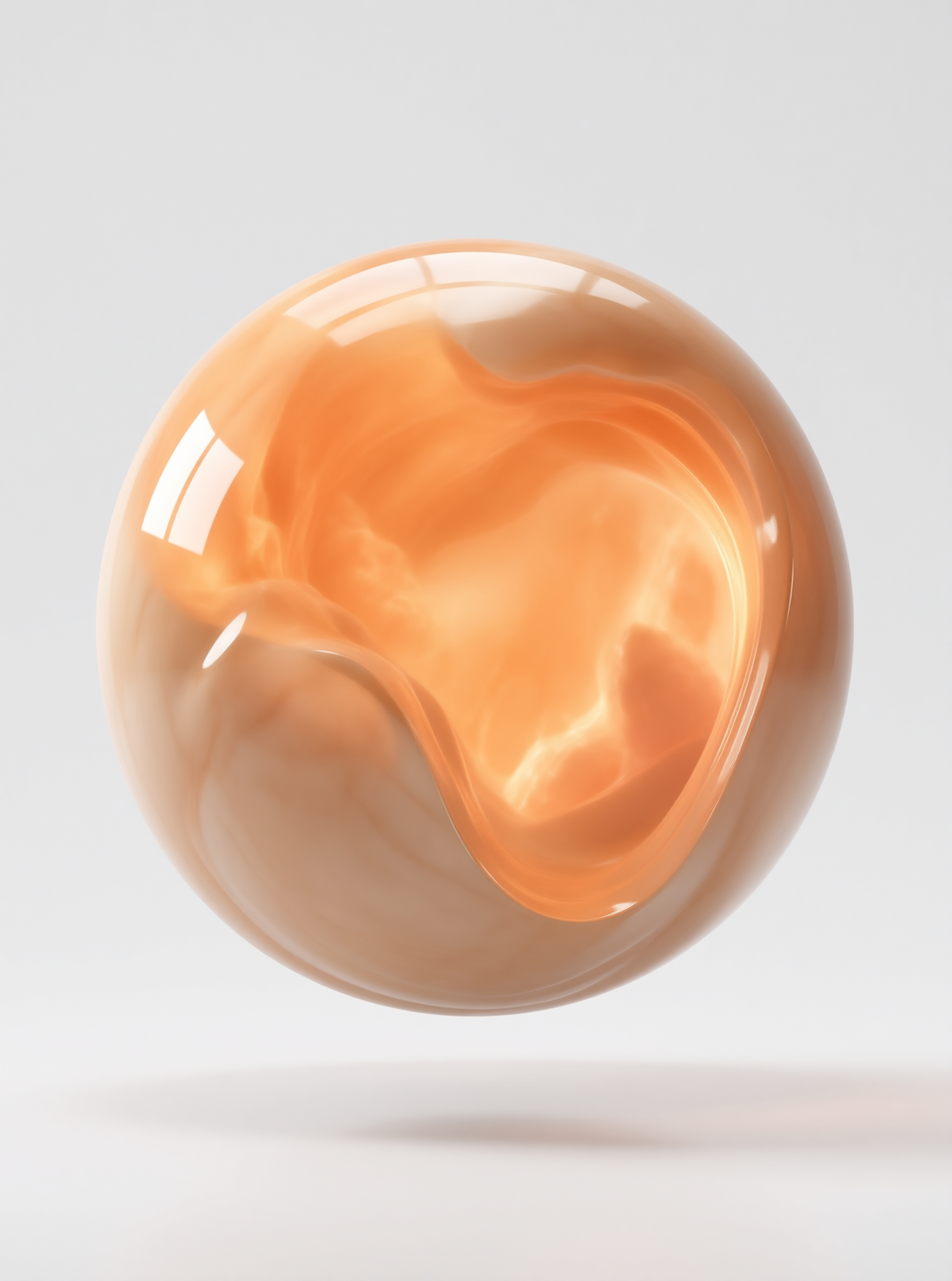 Glossy Amber Sphere