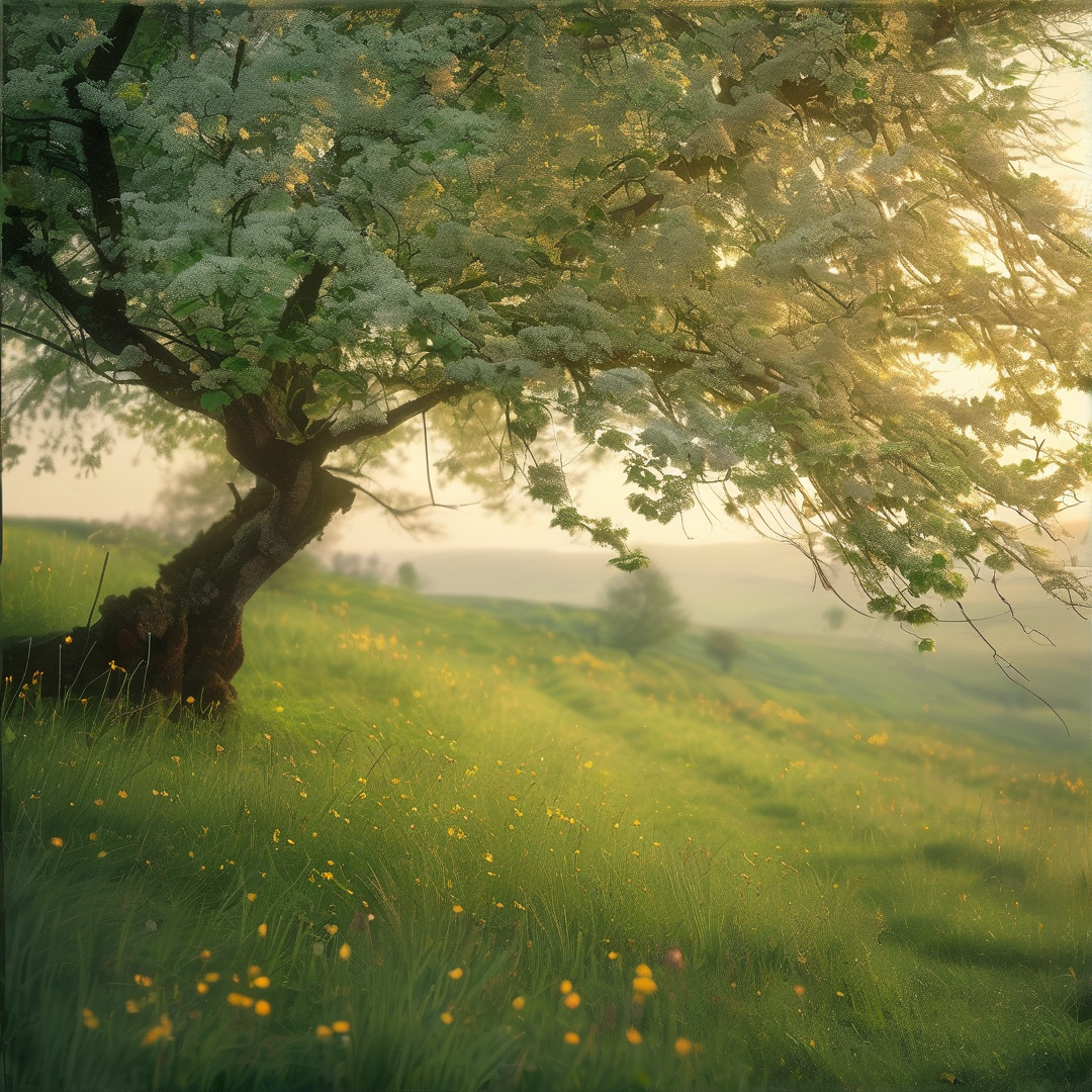 Blossom Tree in Golden Light