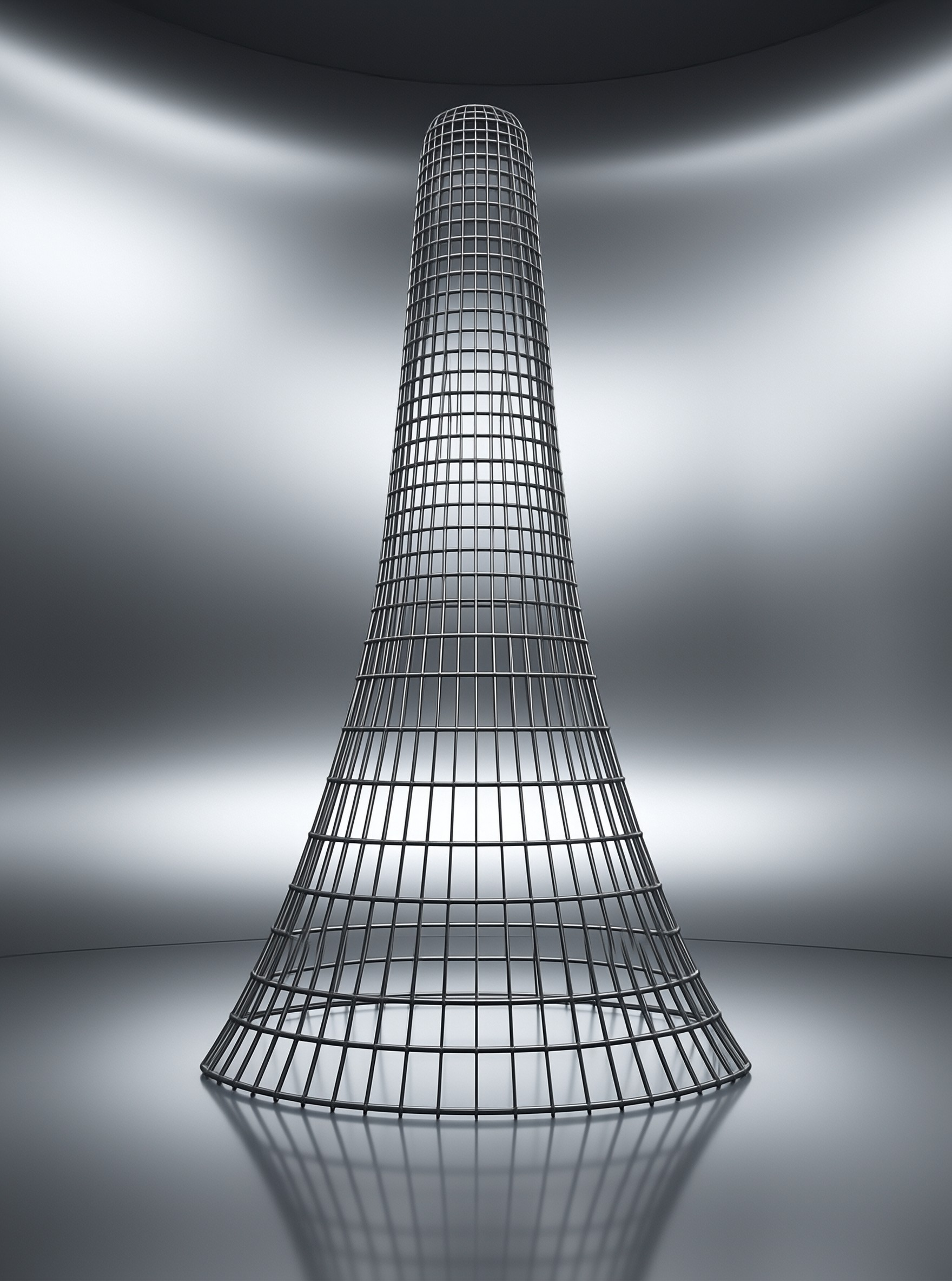 Wireframe Conical Tower