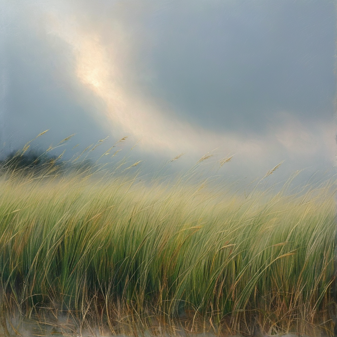 Grass Swaying in Wind