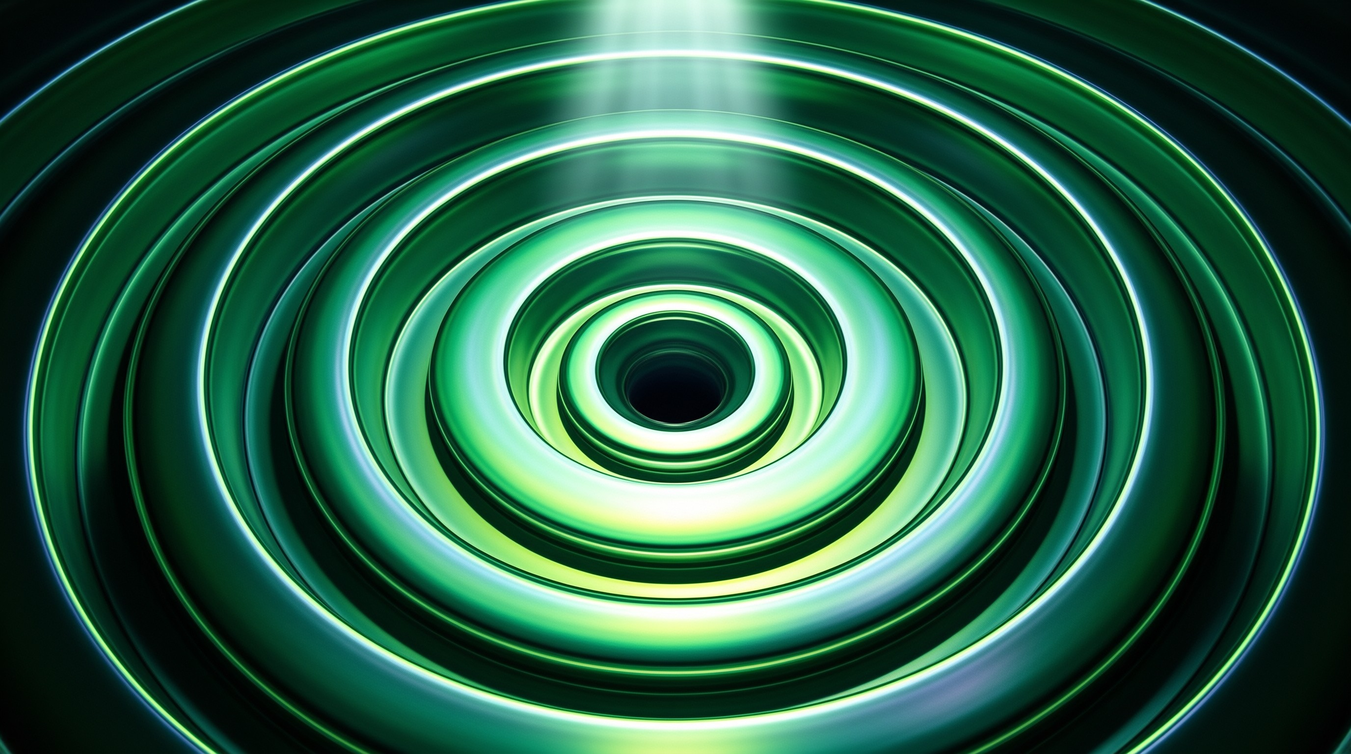 Luminous Green Spiral
