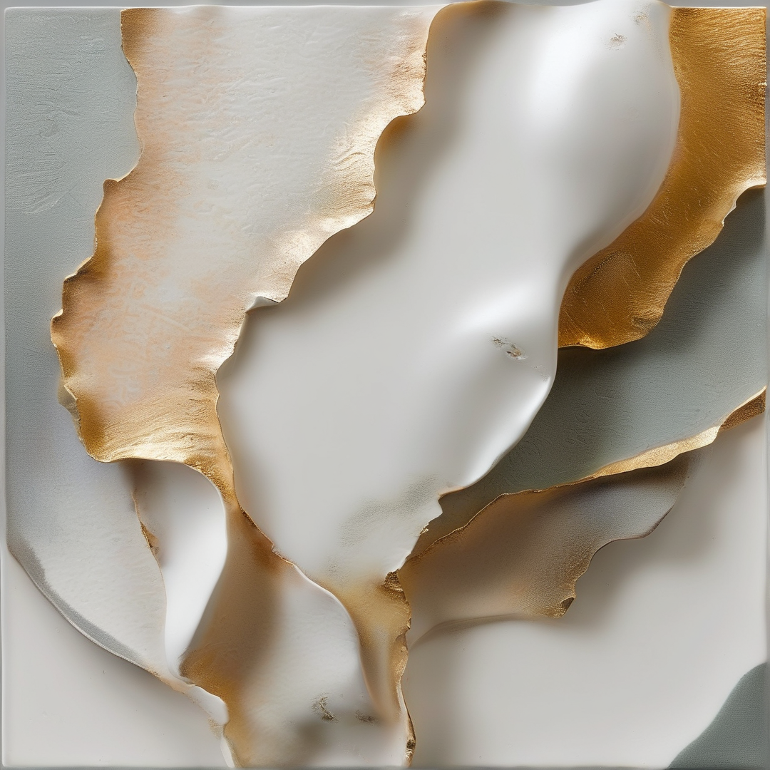 Abstract Gold and White