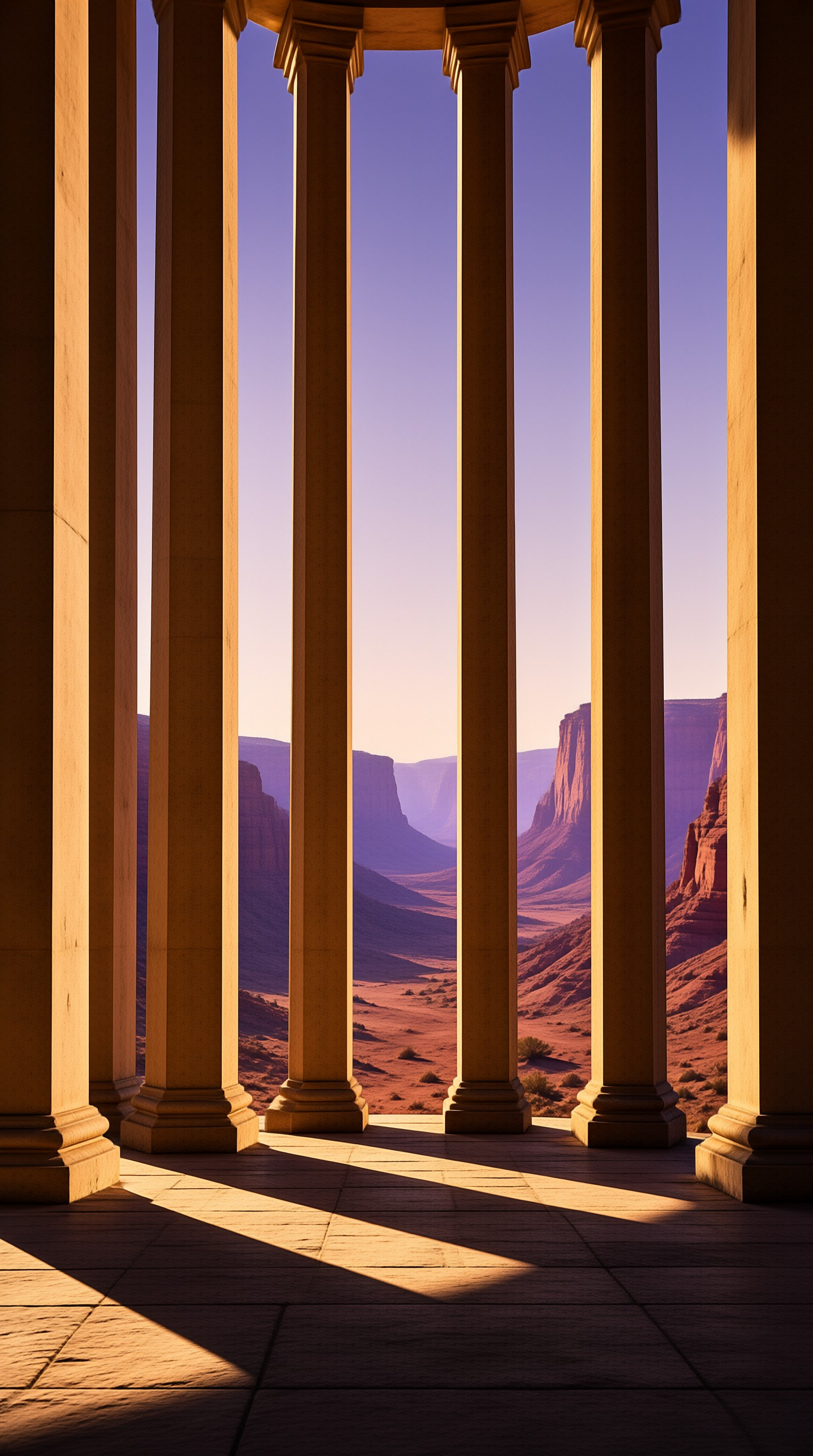 Column-Framed Desert Vista