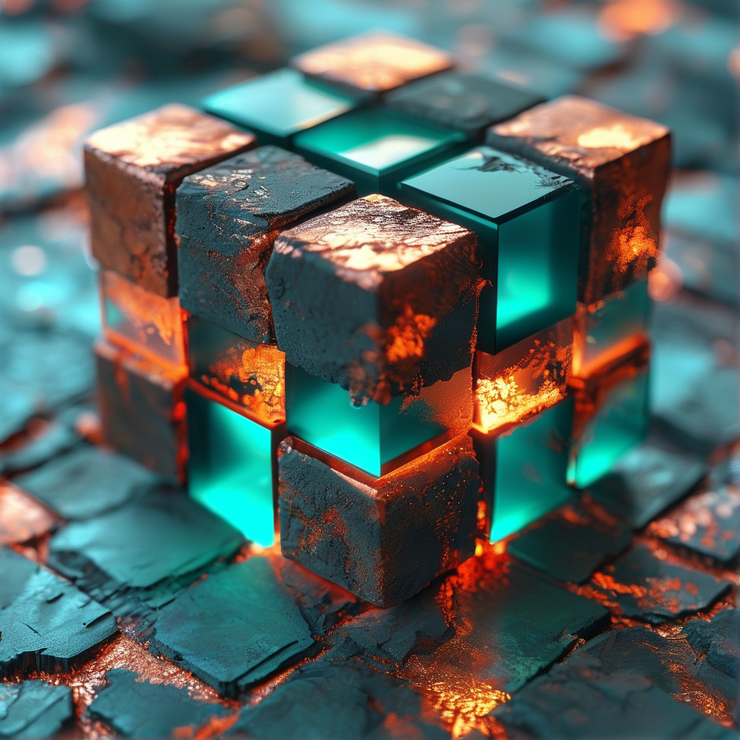Glowing Textured Cube