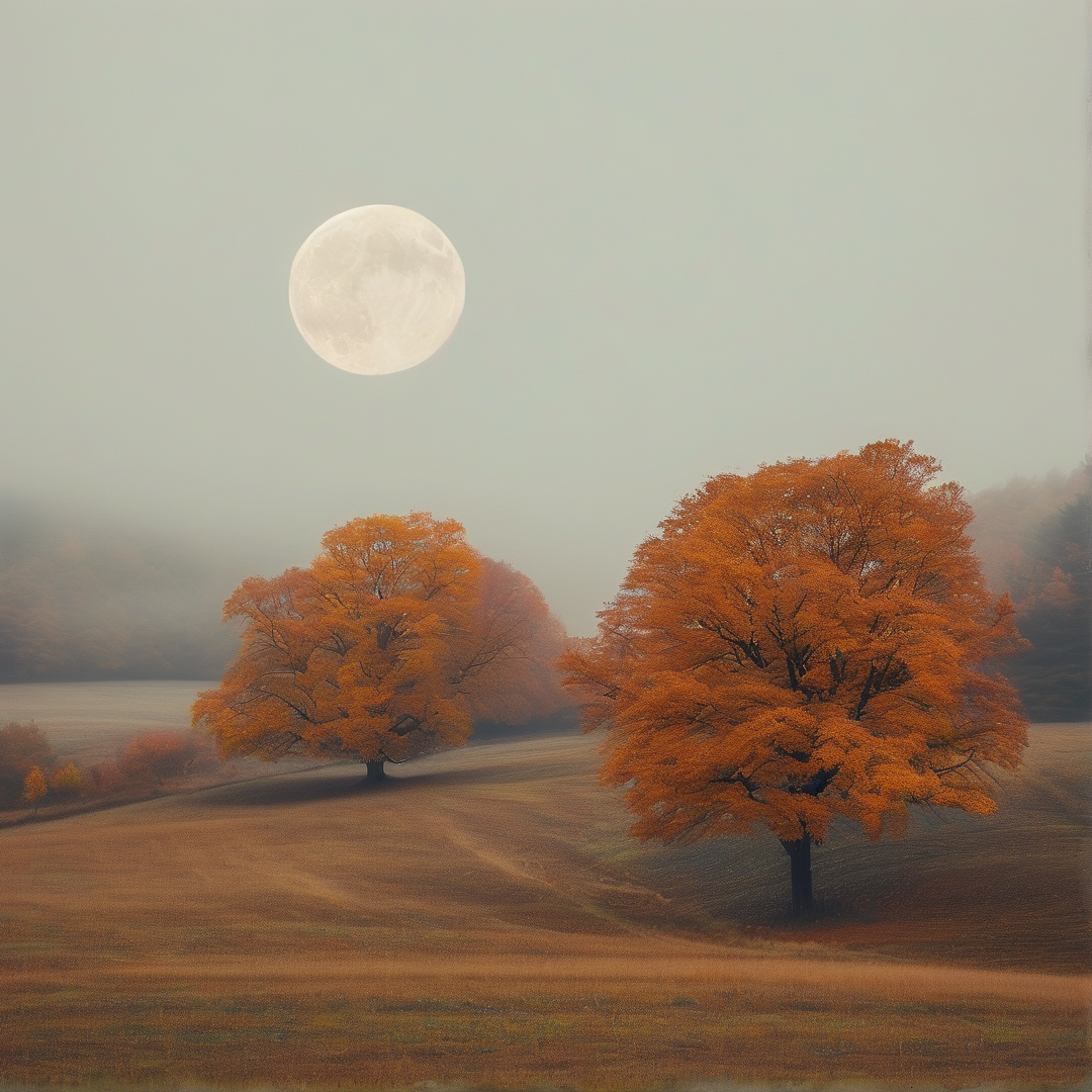 Misty Autumn Landscape