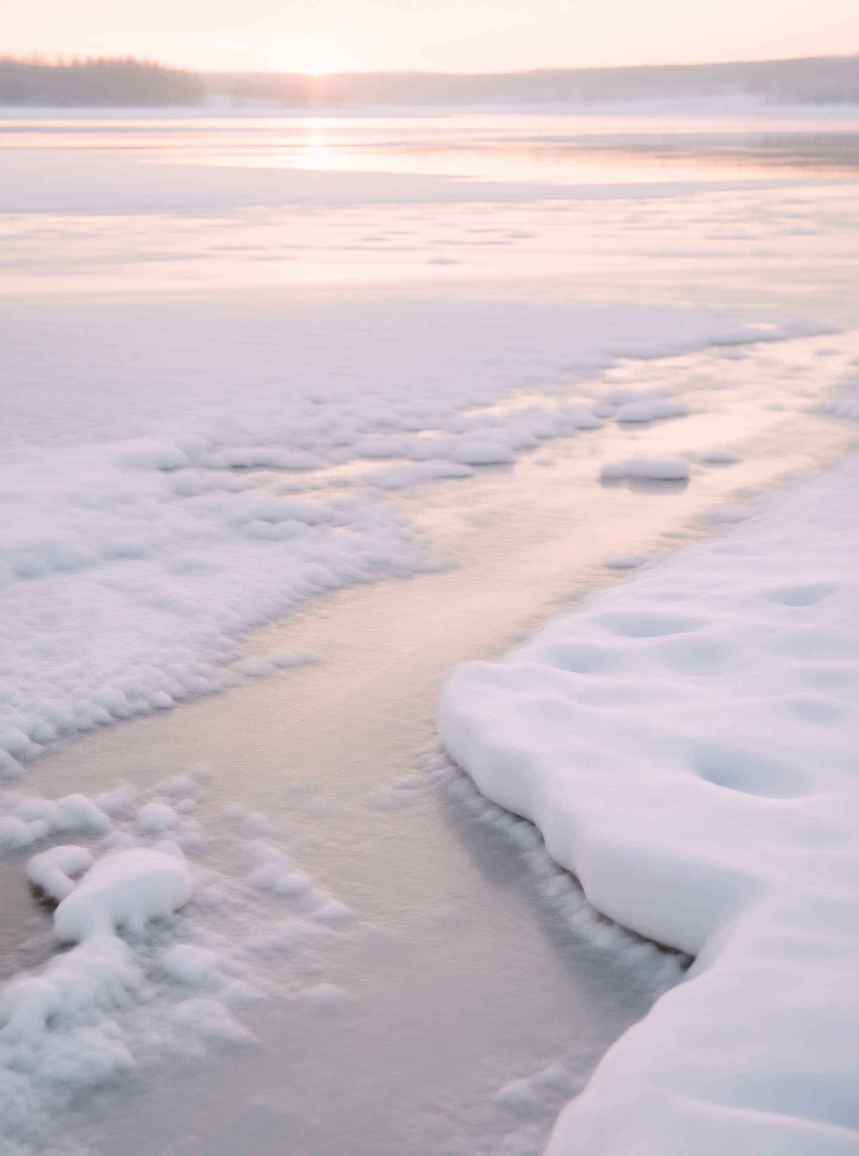 Frozen River at Dawn