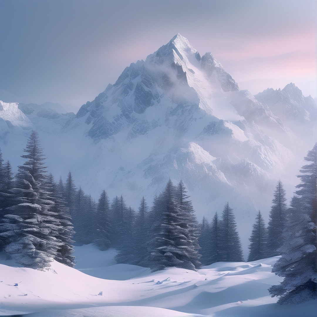Snowy Mountain Peak
