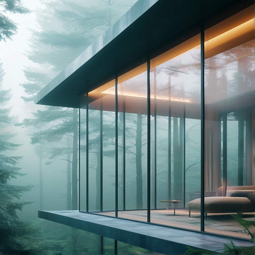 Misty Forest Glass House