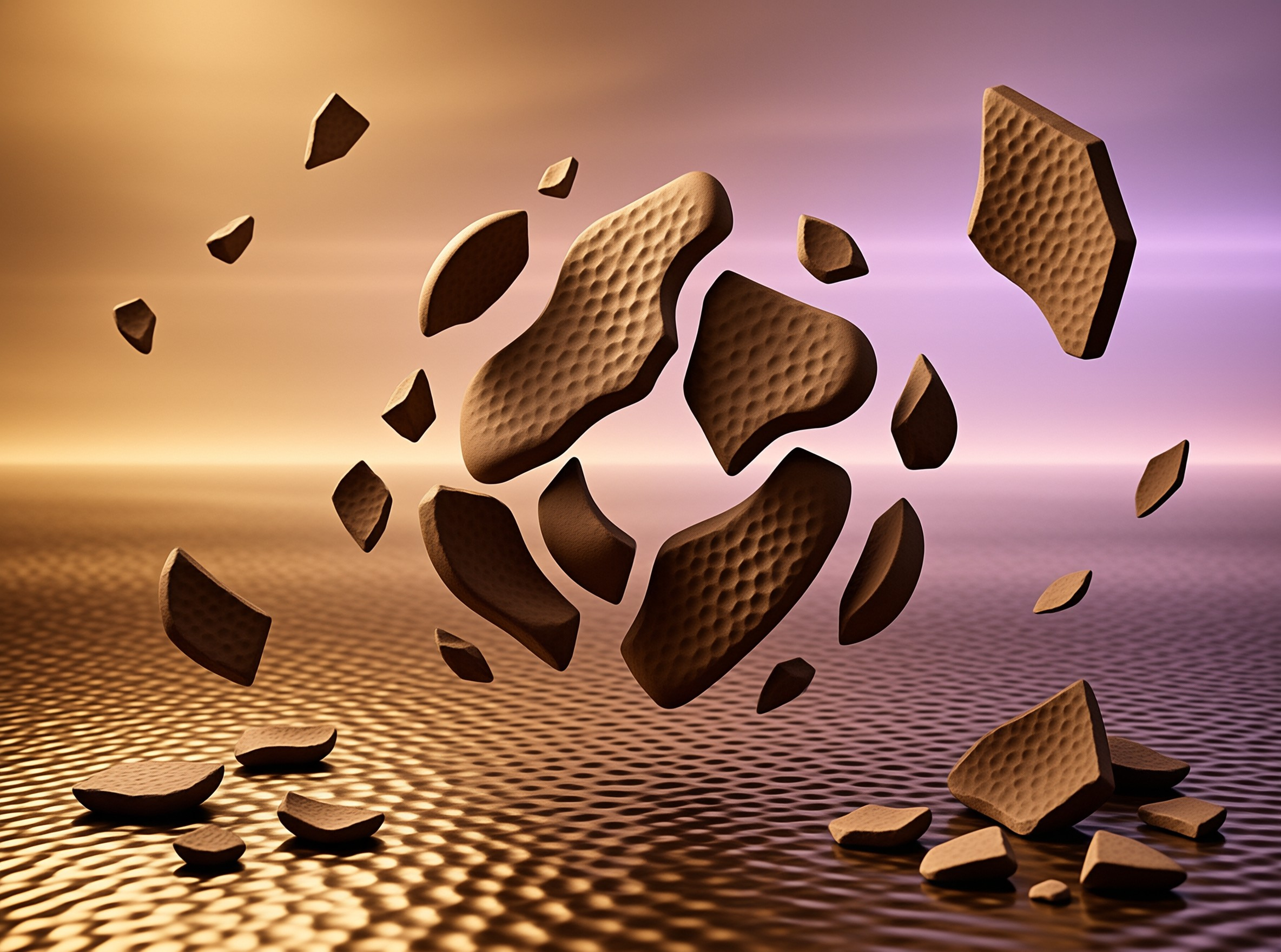 Floating Honeycomb Fragments