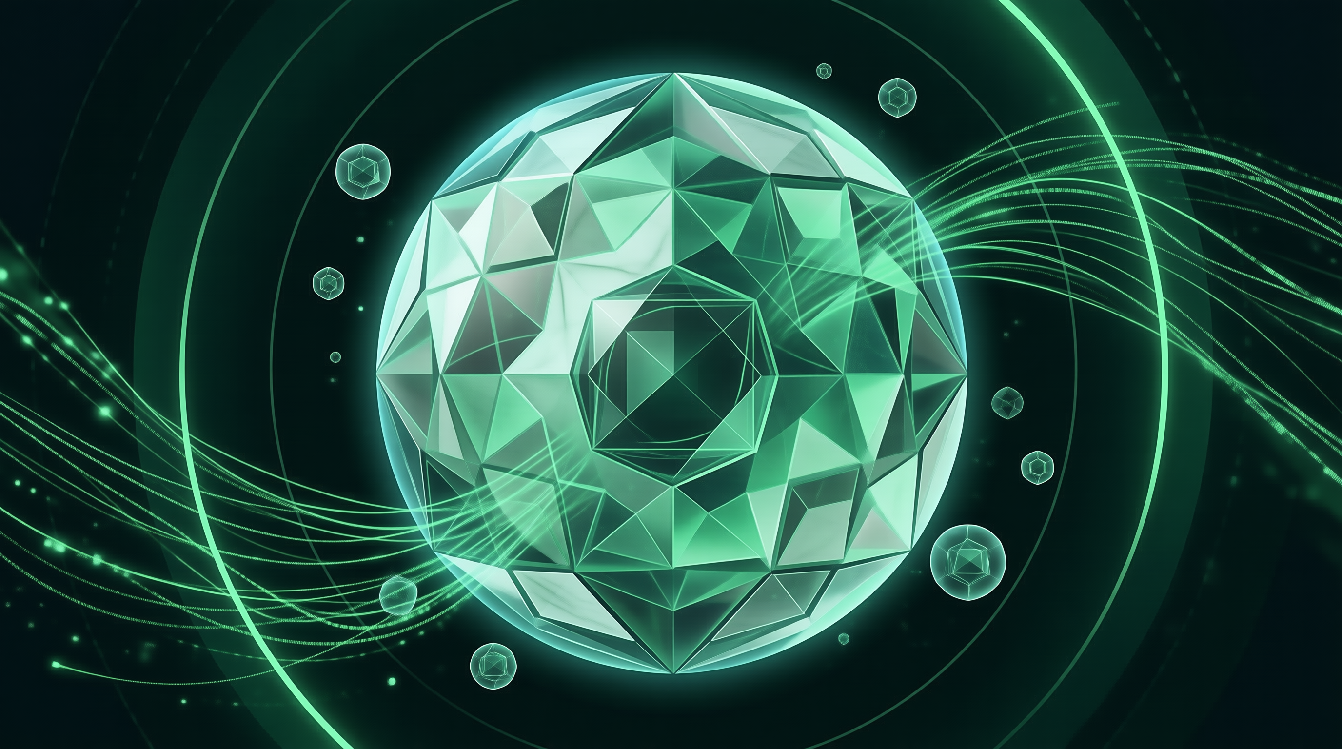 Glowing Geometric Sphere