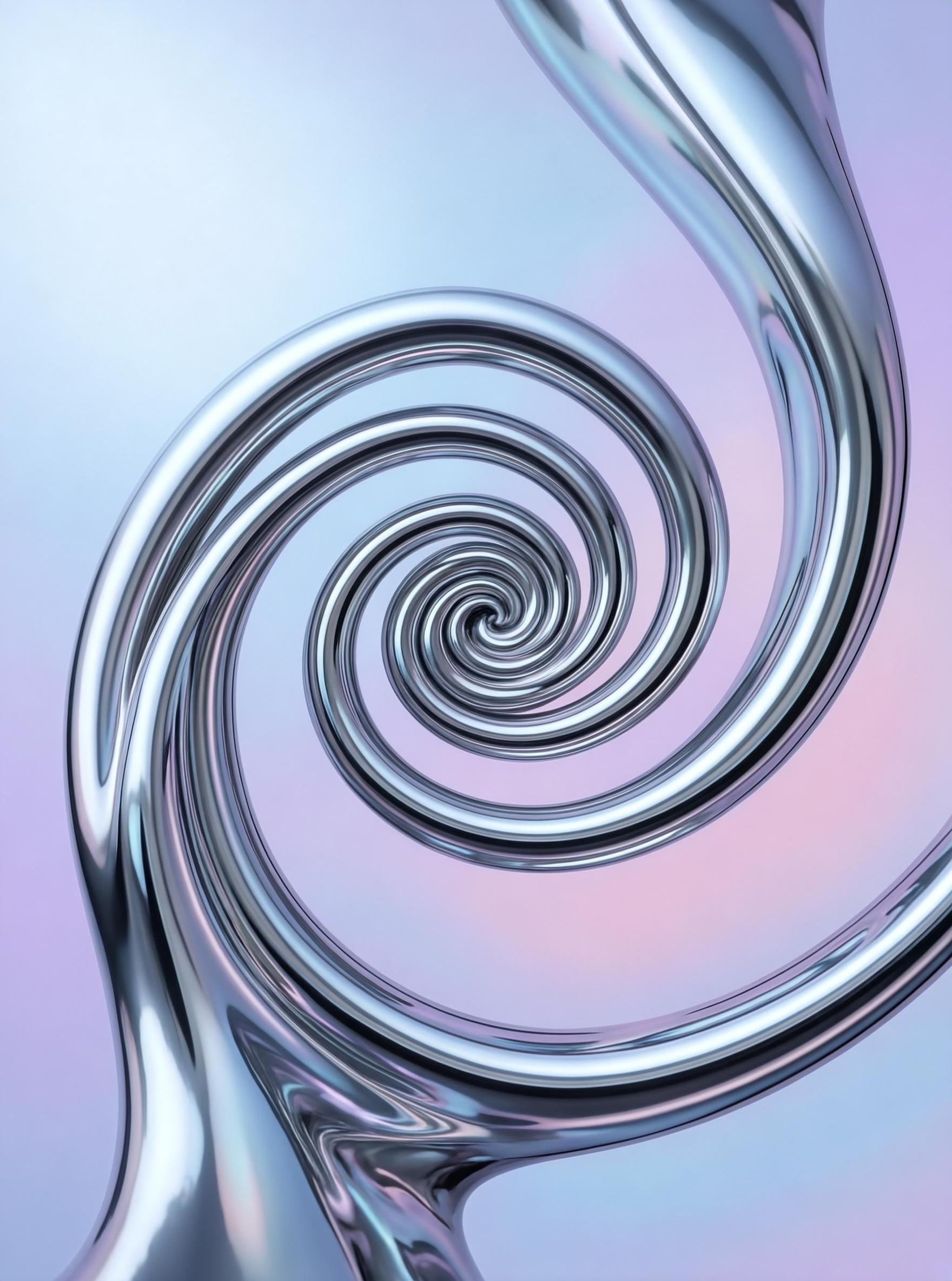 Abstract Metallic Spiral