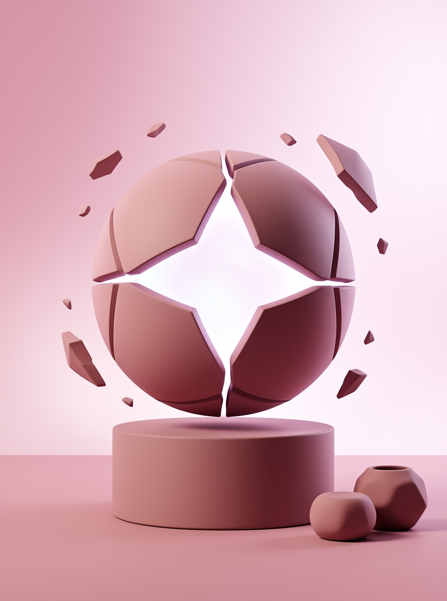 Shattered Pink Sphere