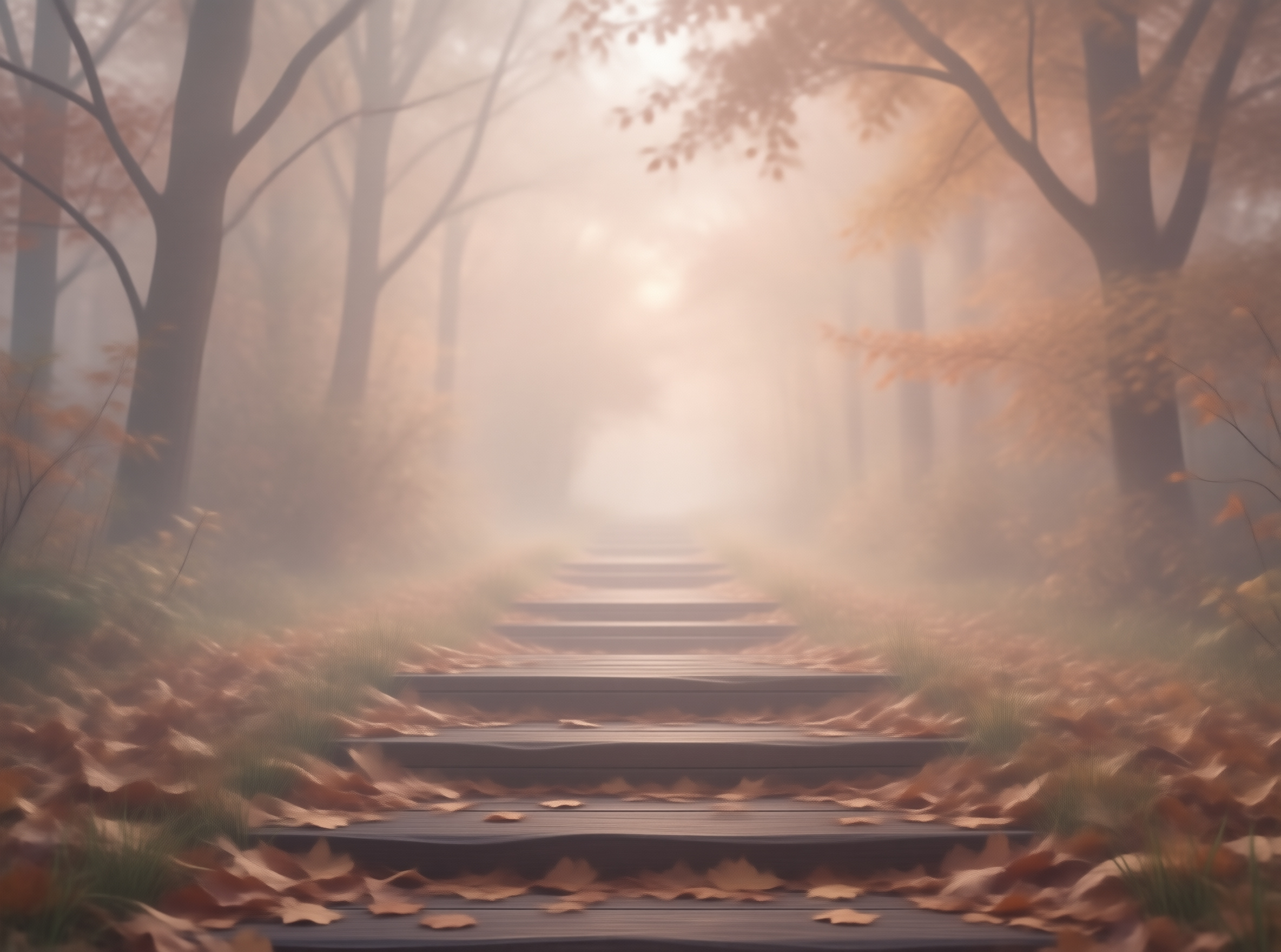 Misty Autumn Forest Steps