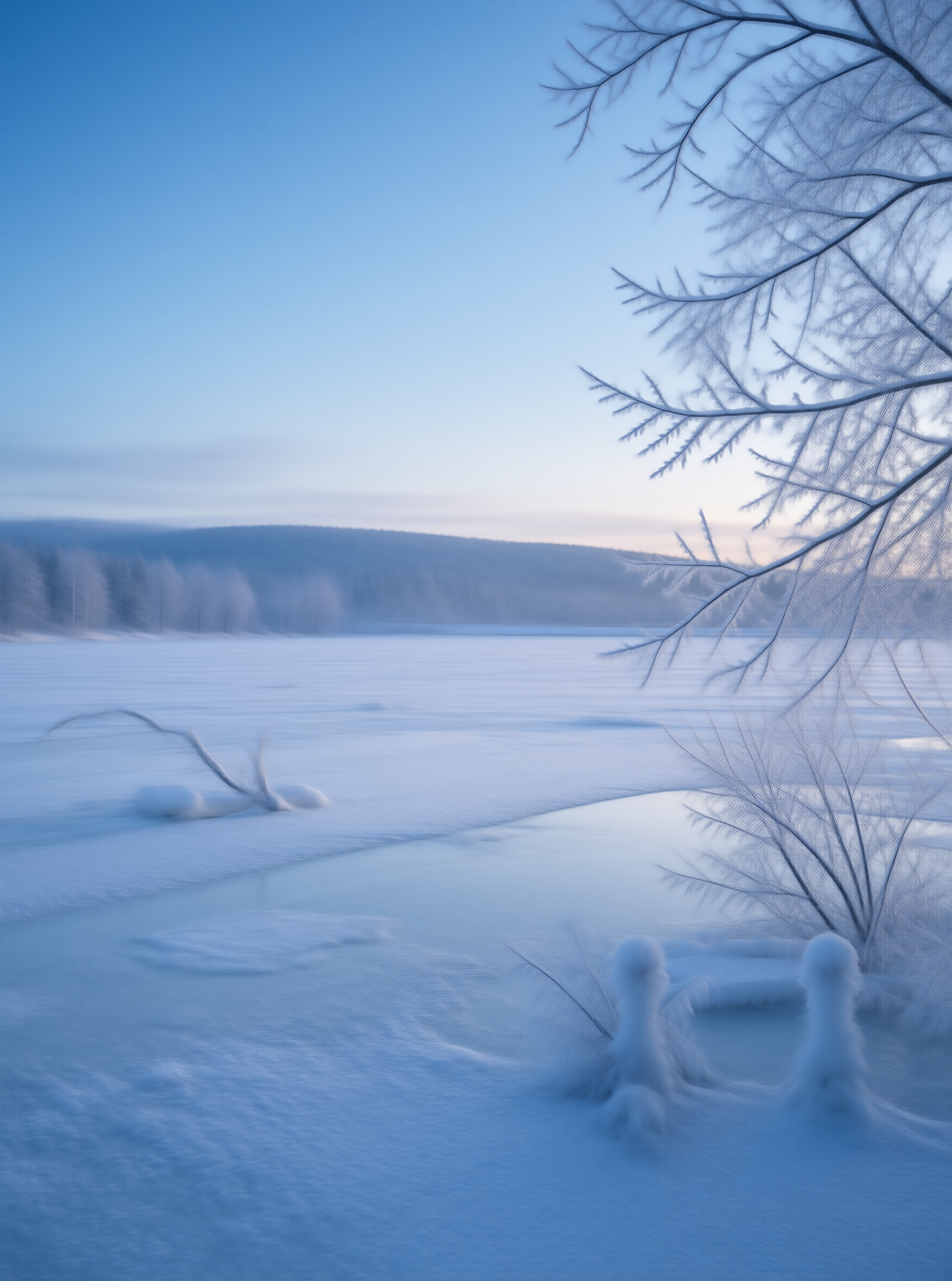 Frozen Winter Lake