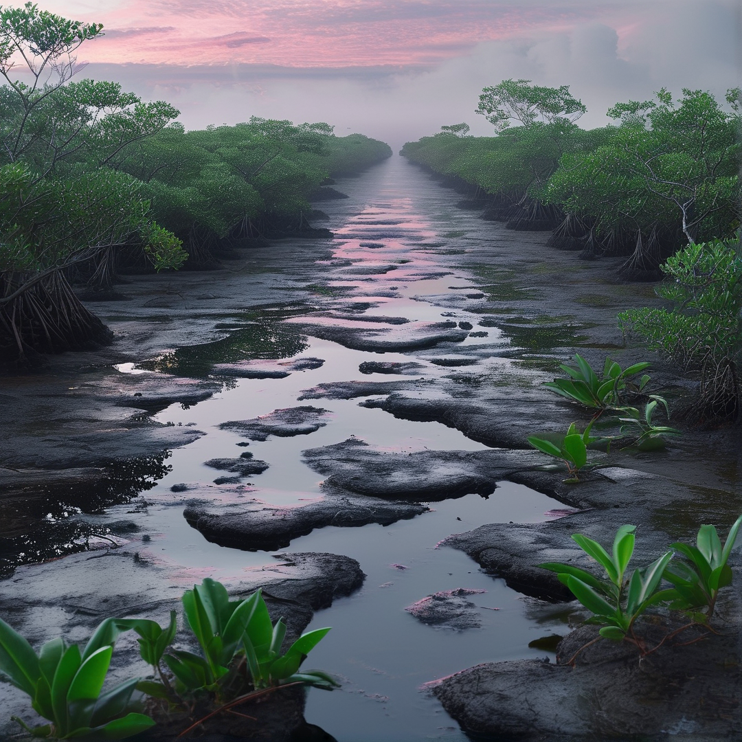 Mangrove Channel at Twilight