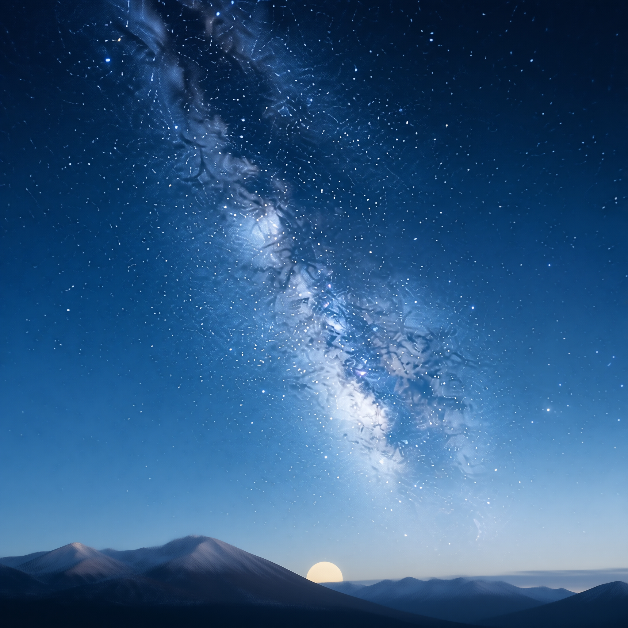 Milky Way Over Mountains