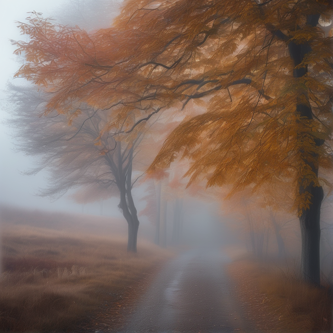Misty Autumn Path