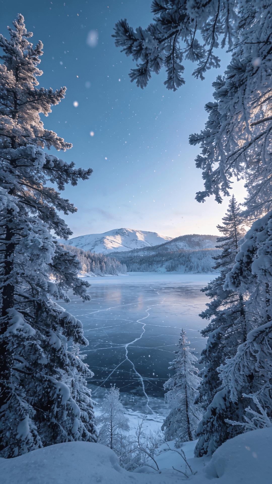 Winter Wonderland in Blue Hour Light