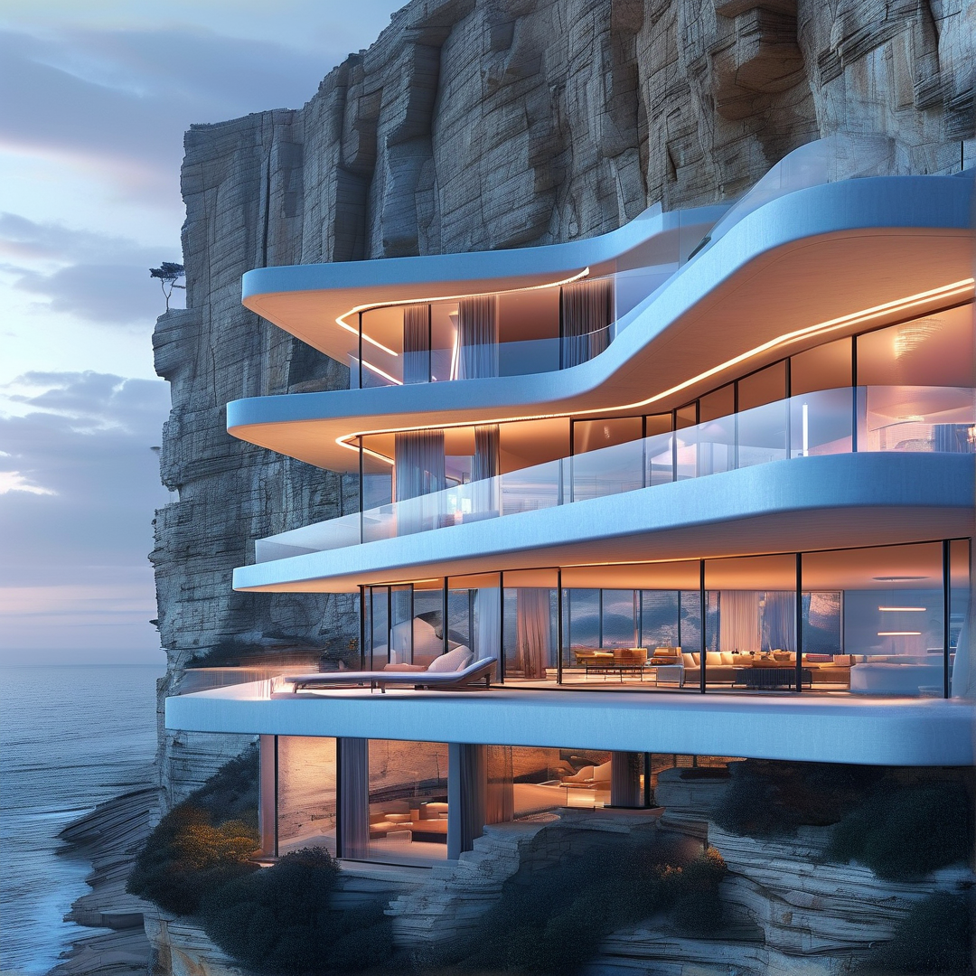 Cliffside Villa in Coastal Rock