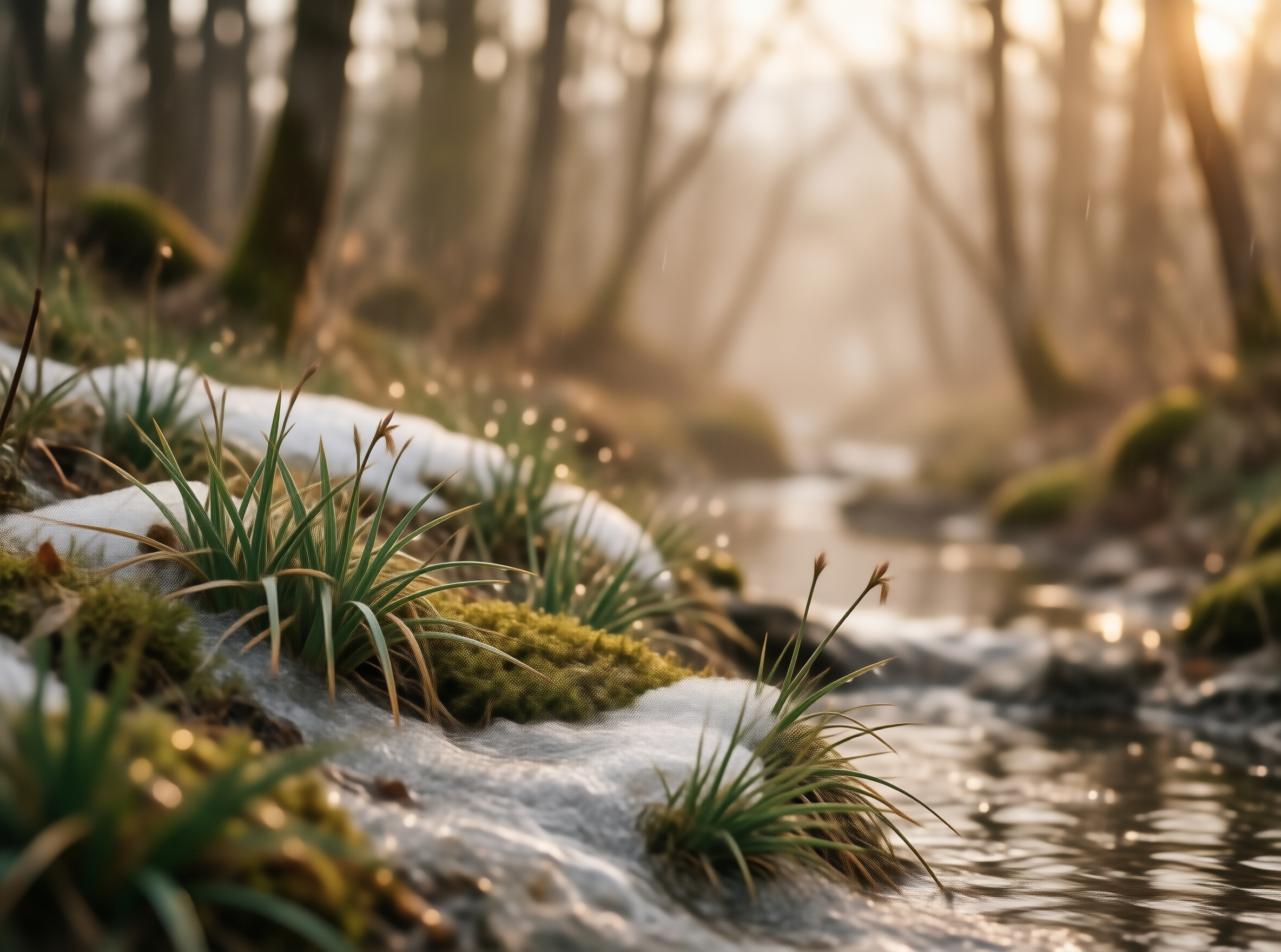 Sunlit Forest Stream