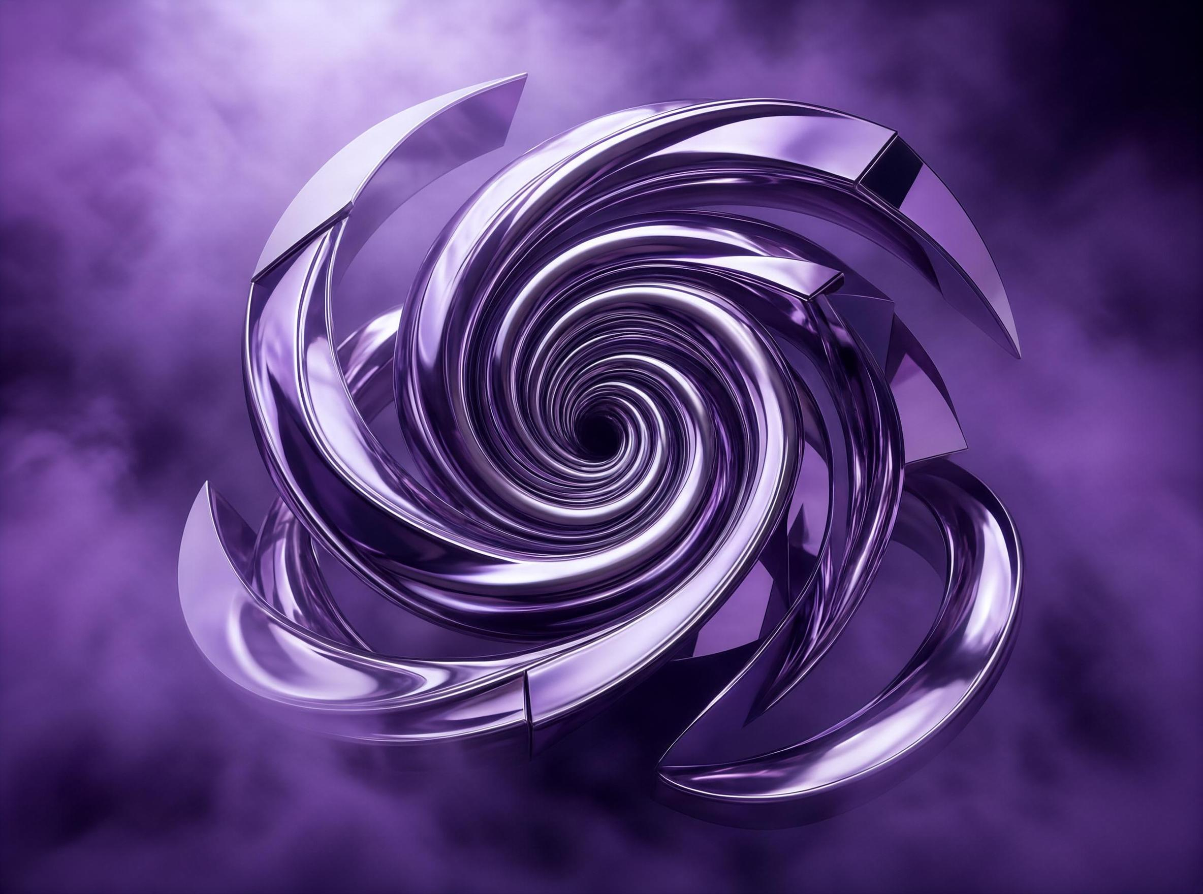 Purple Metallic Spiral