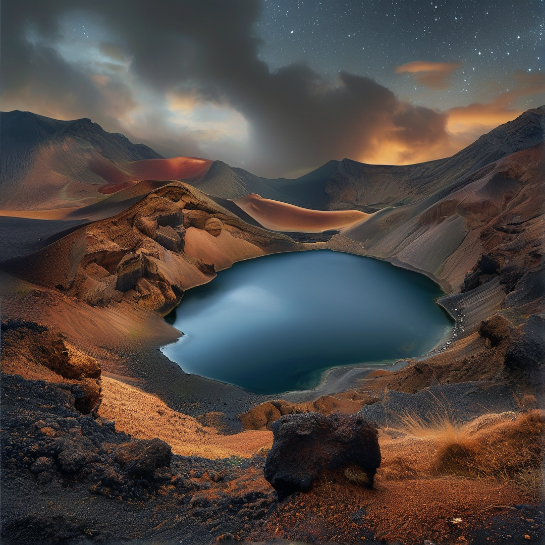 Starry Desert Lake Basin