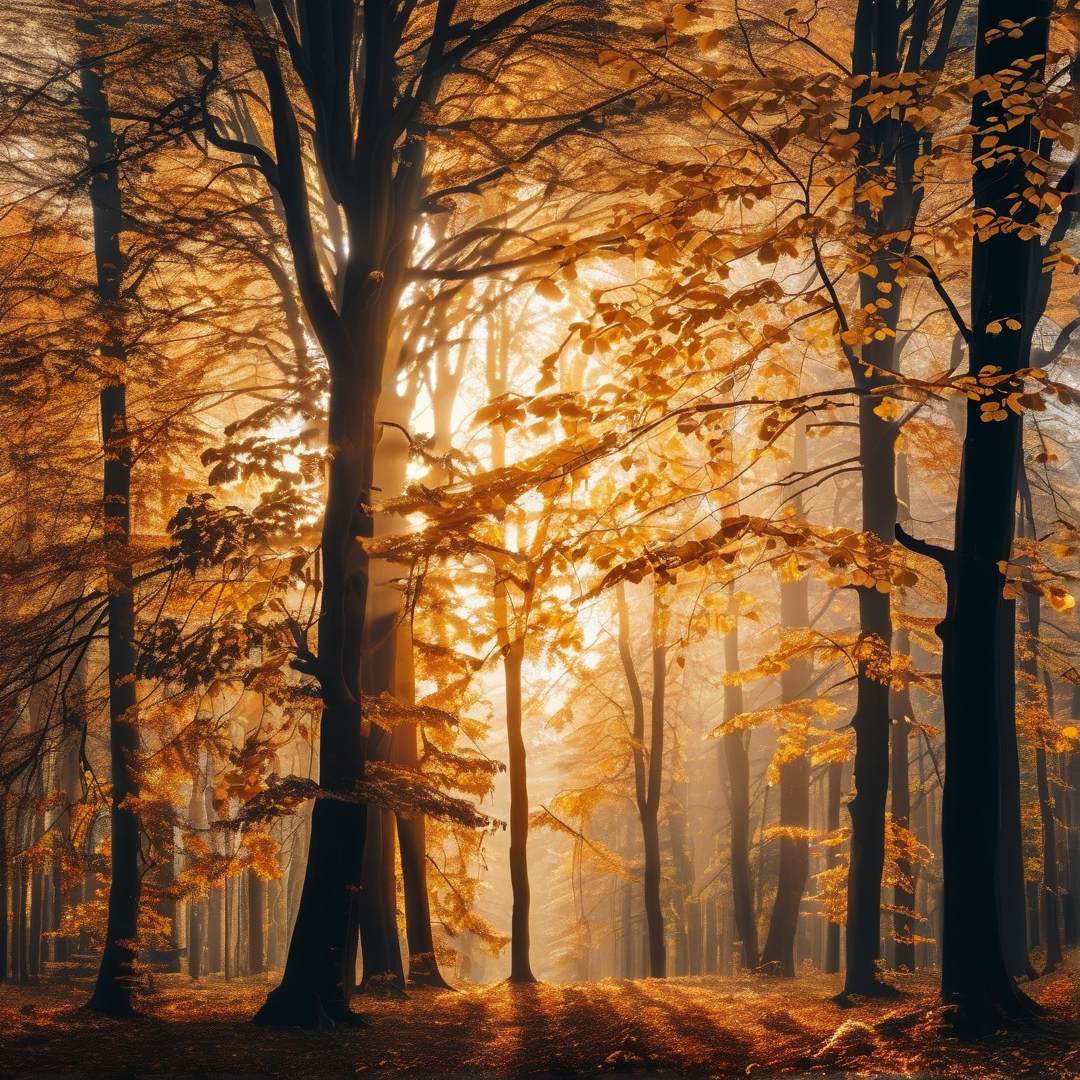Golden Autumn Forest Glow