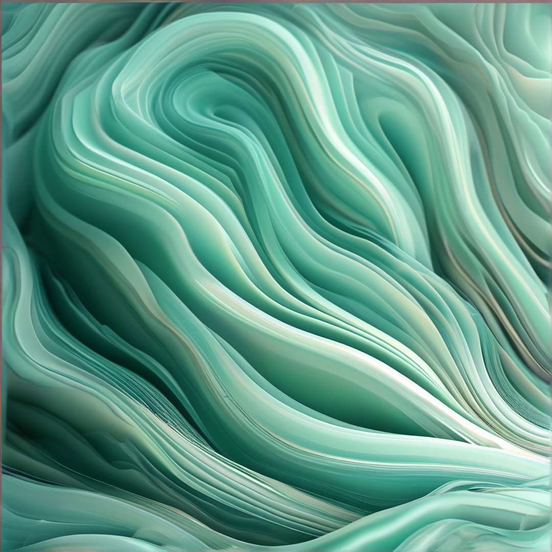Abstract Teal Liquid Marble