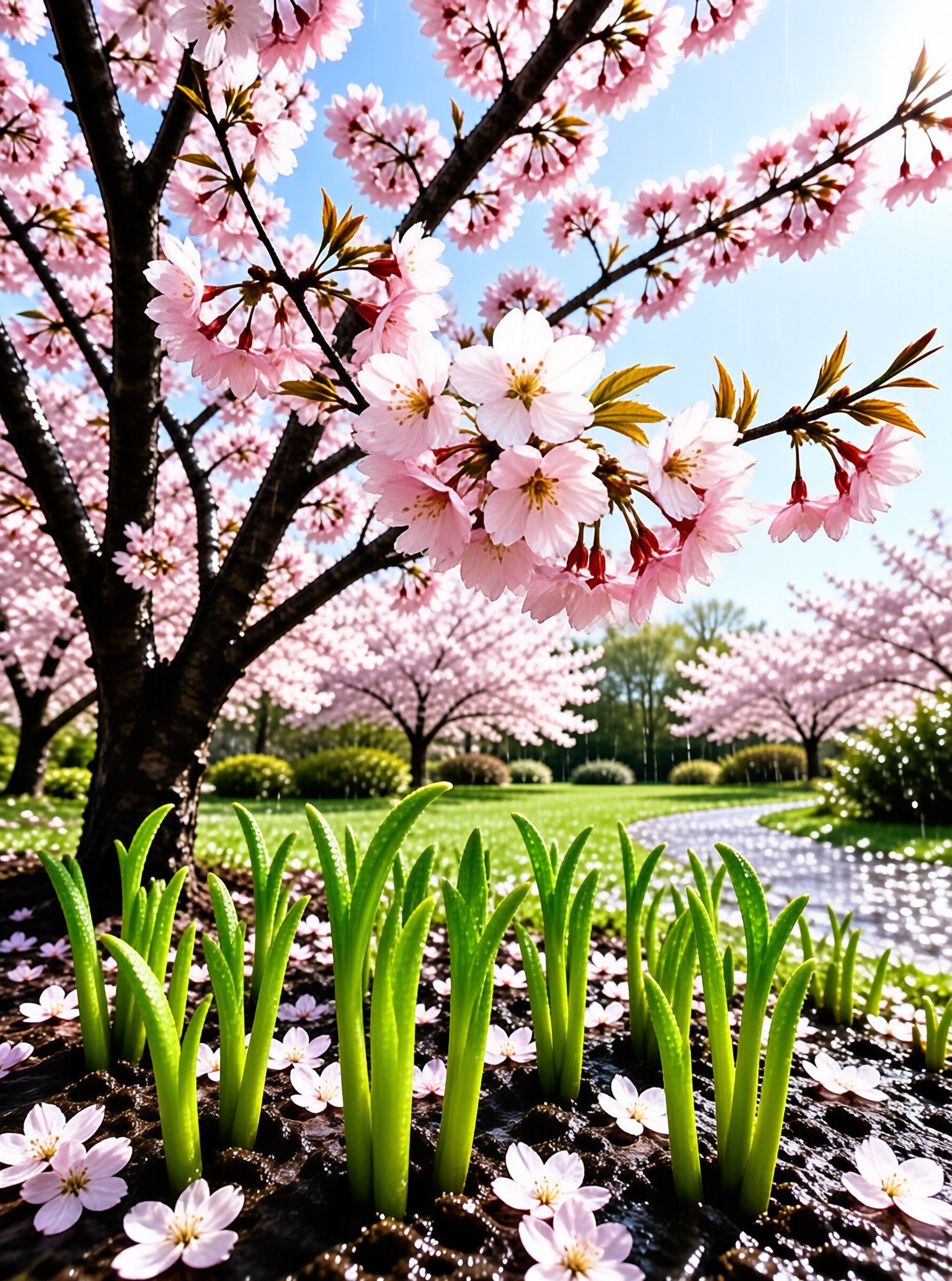 Cherry Blossoms in Spring Park