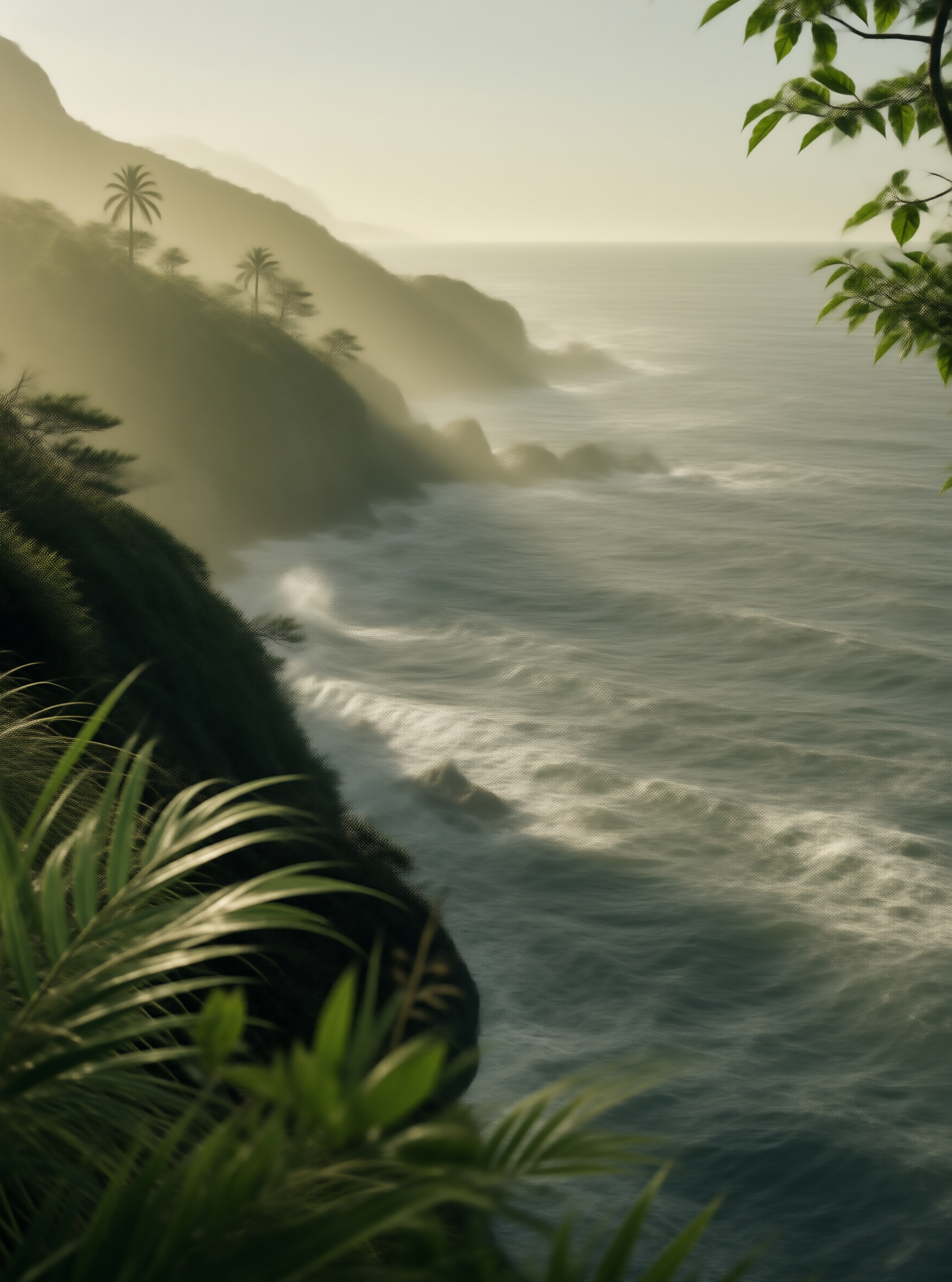 Tropical Cliff Coast Landscape