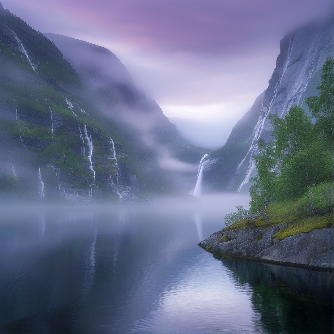Misty Valley Waterfalls